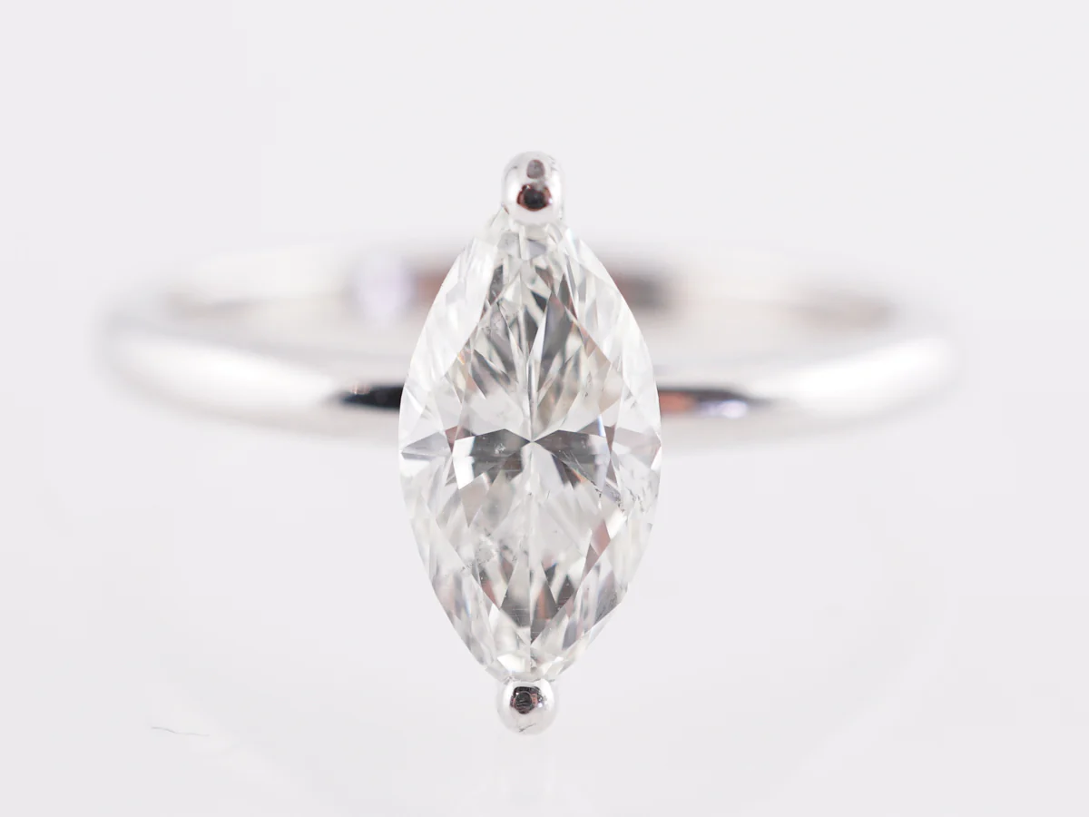 1.10 Marquise Diamond Solitaire Engagement Ring in 14K