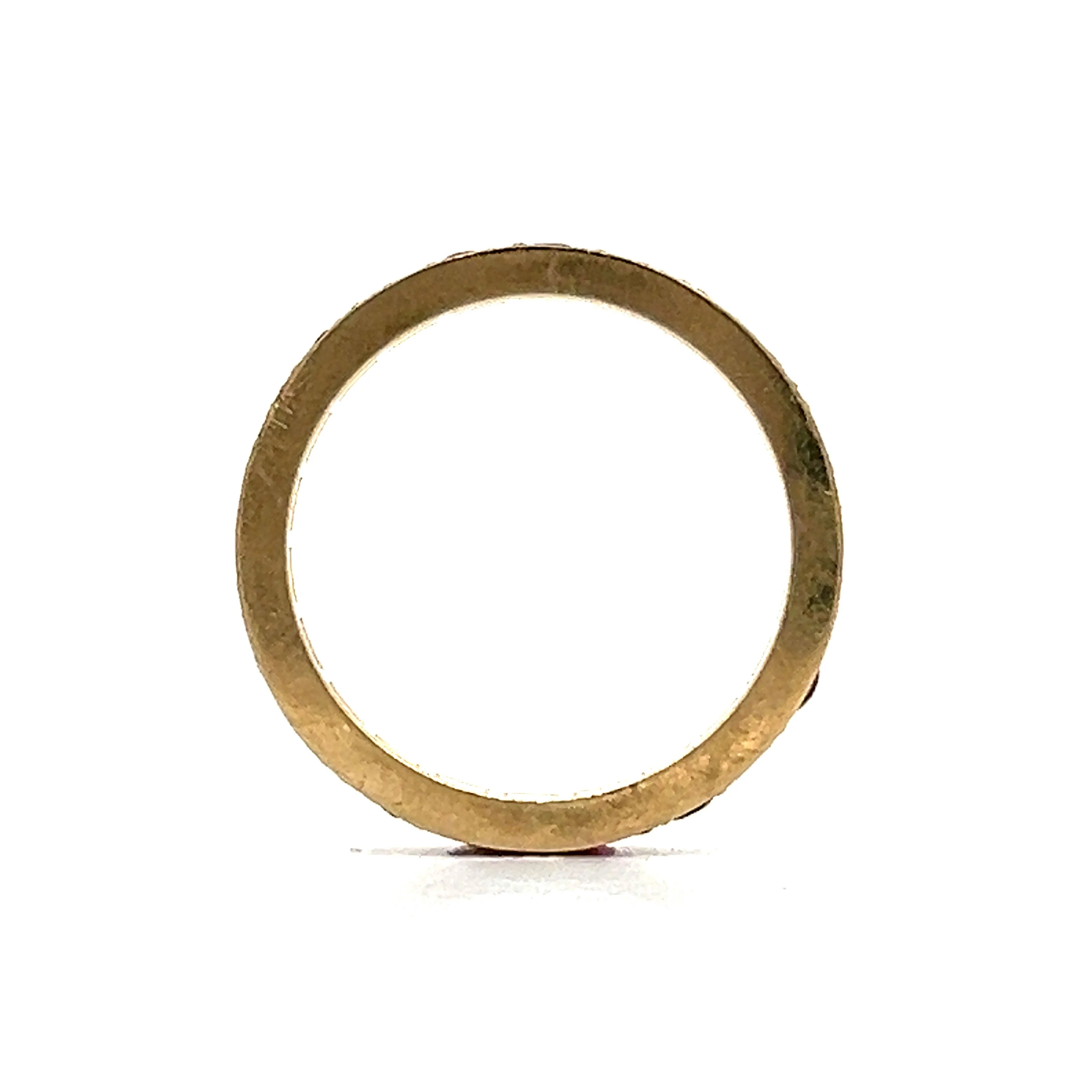 1.10 Round Ruby Eternity Band 14k Yellow Gold - Image 4