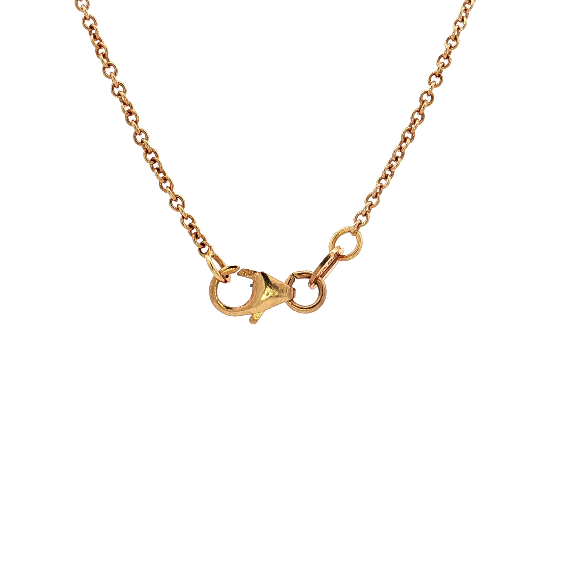 1.10 Sapphire & Diamond Halo Pendant Necklace 18k - Image 4