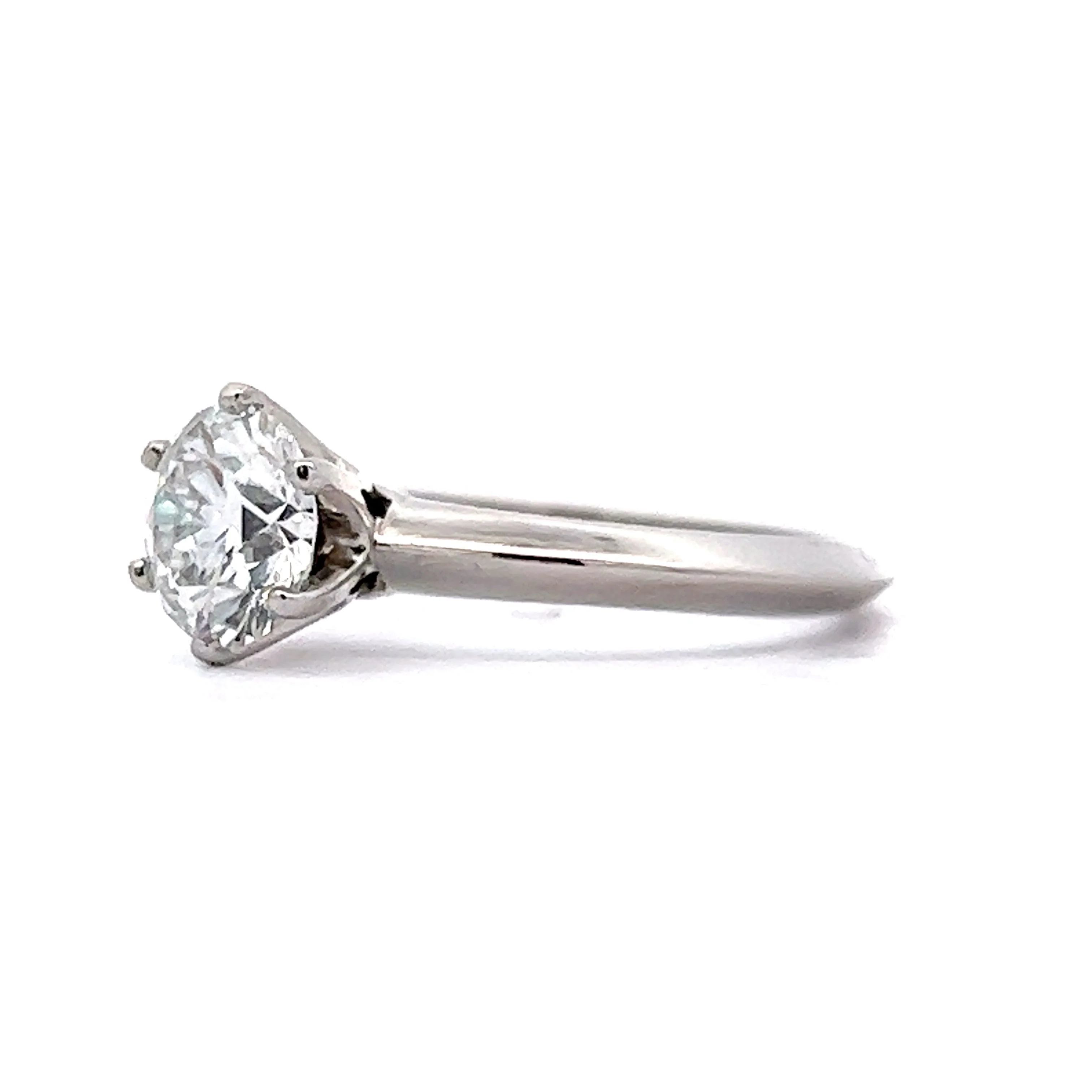 1.10 Round Brilliant Diamond Solitaire Engagement Ring in Platinum - Image 2