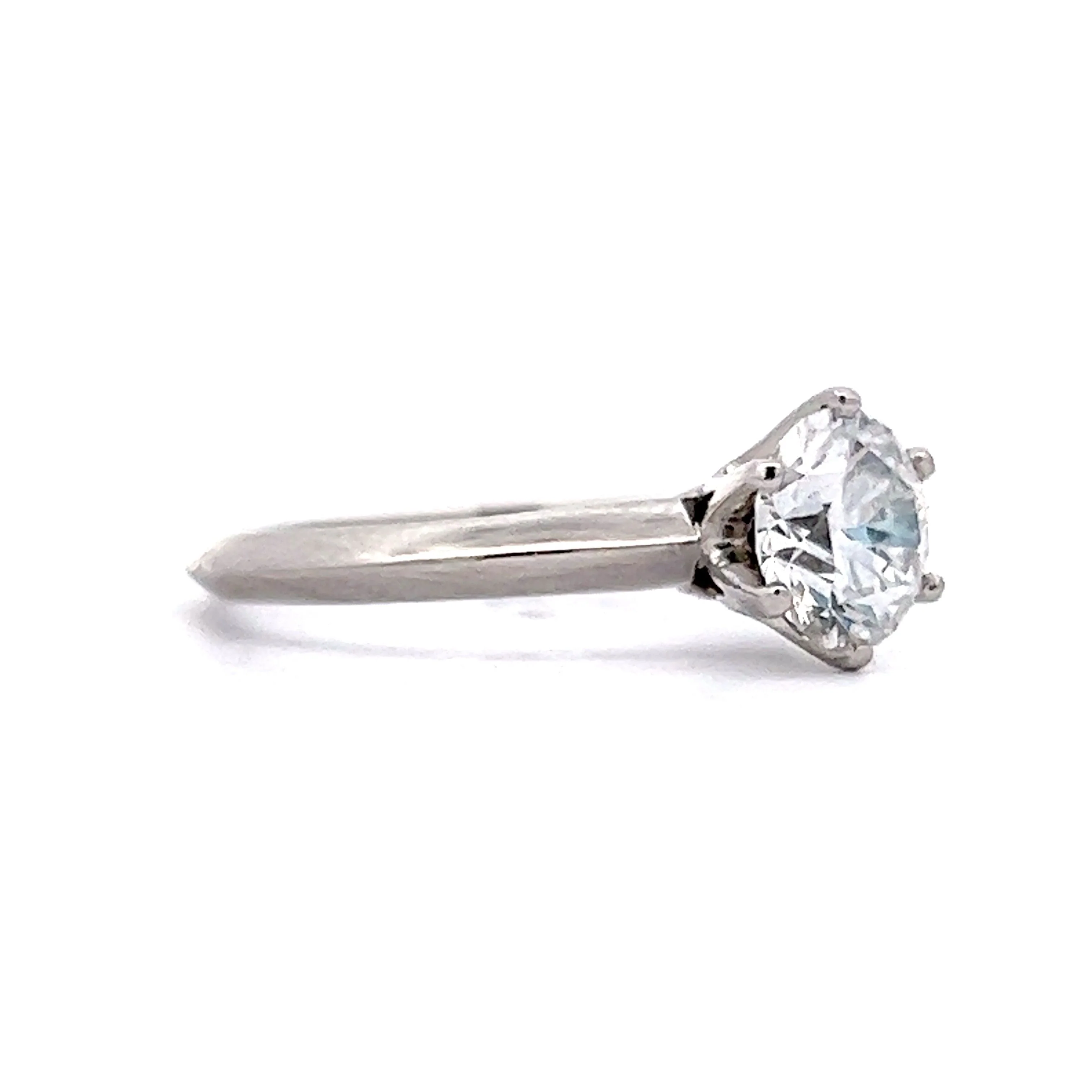1.10 Round Brilliant Diamond Solitaire Engagement Ring in Platinum - Image 3