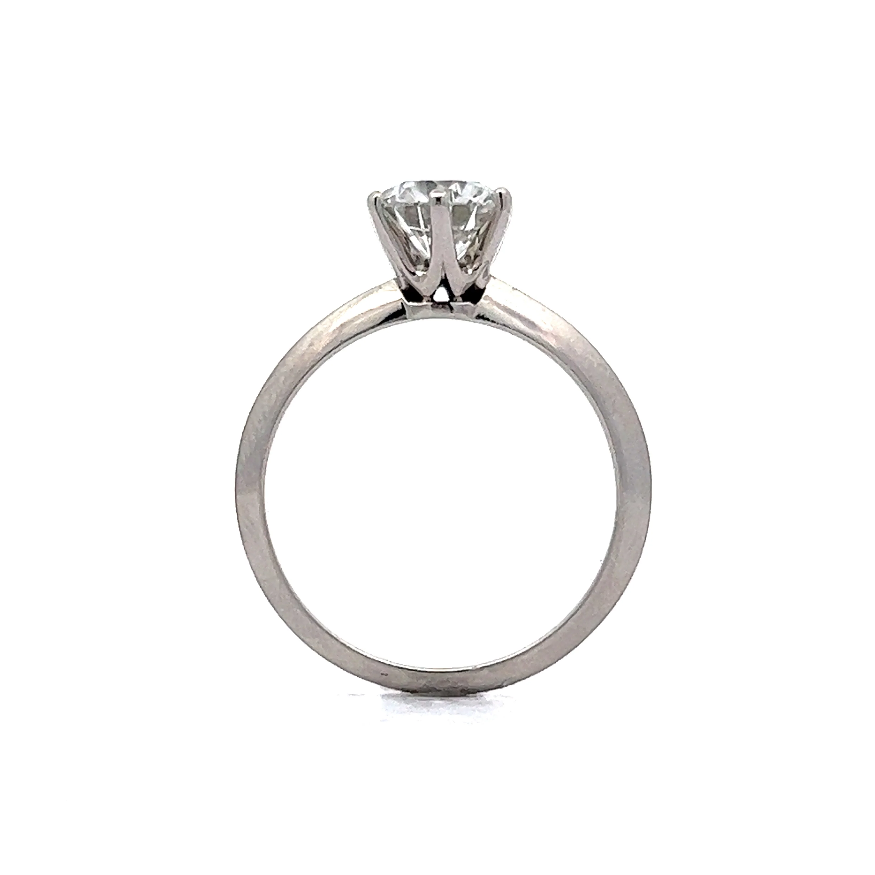 1.10 Round Brilliant Diamond Solitaire Engagement Ring in Platinum - Image 4