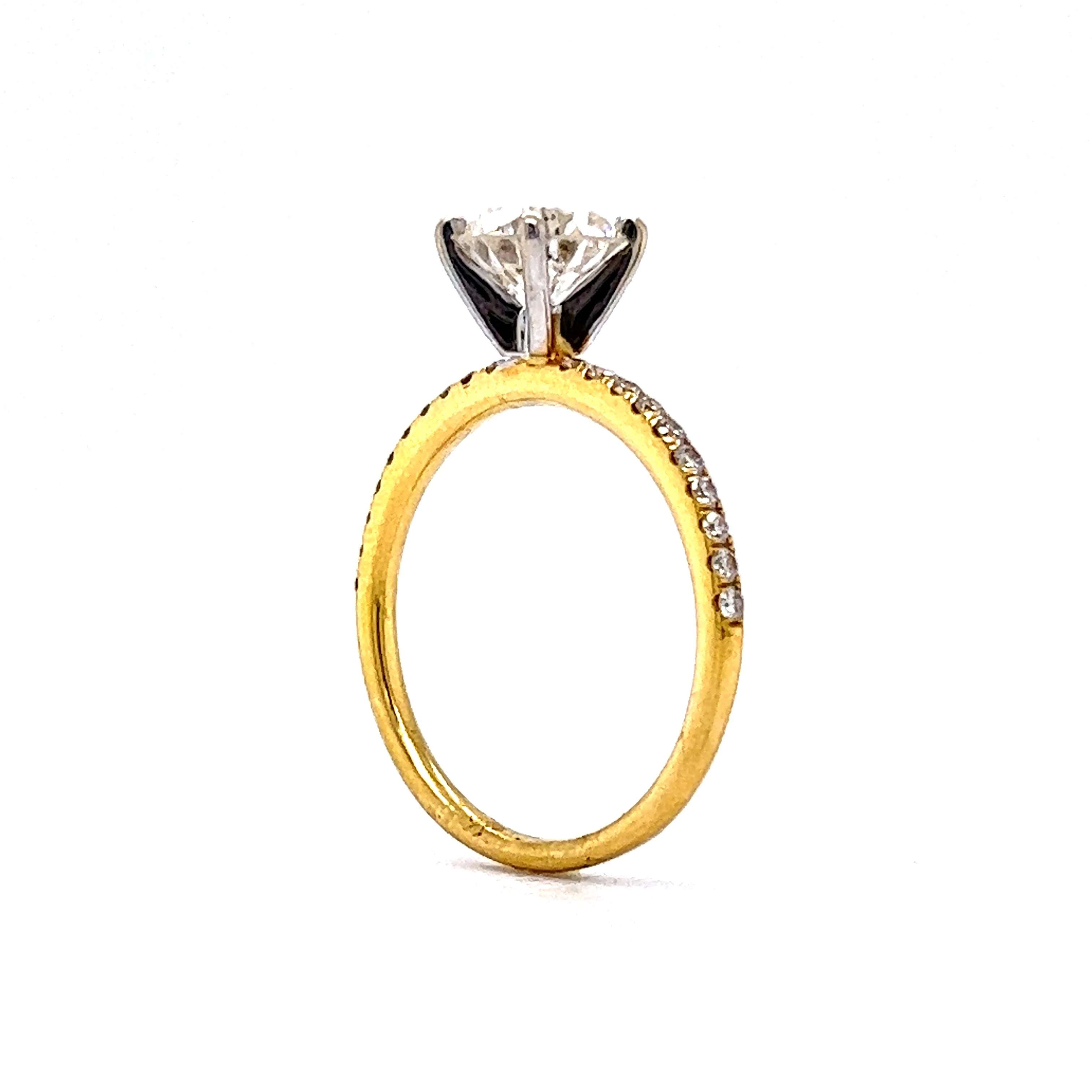 1.12 Solitaire Diamond Engagement Ring in 18k Yellow Gold - Image 5
