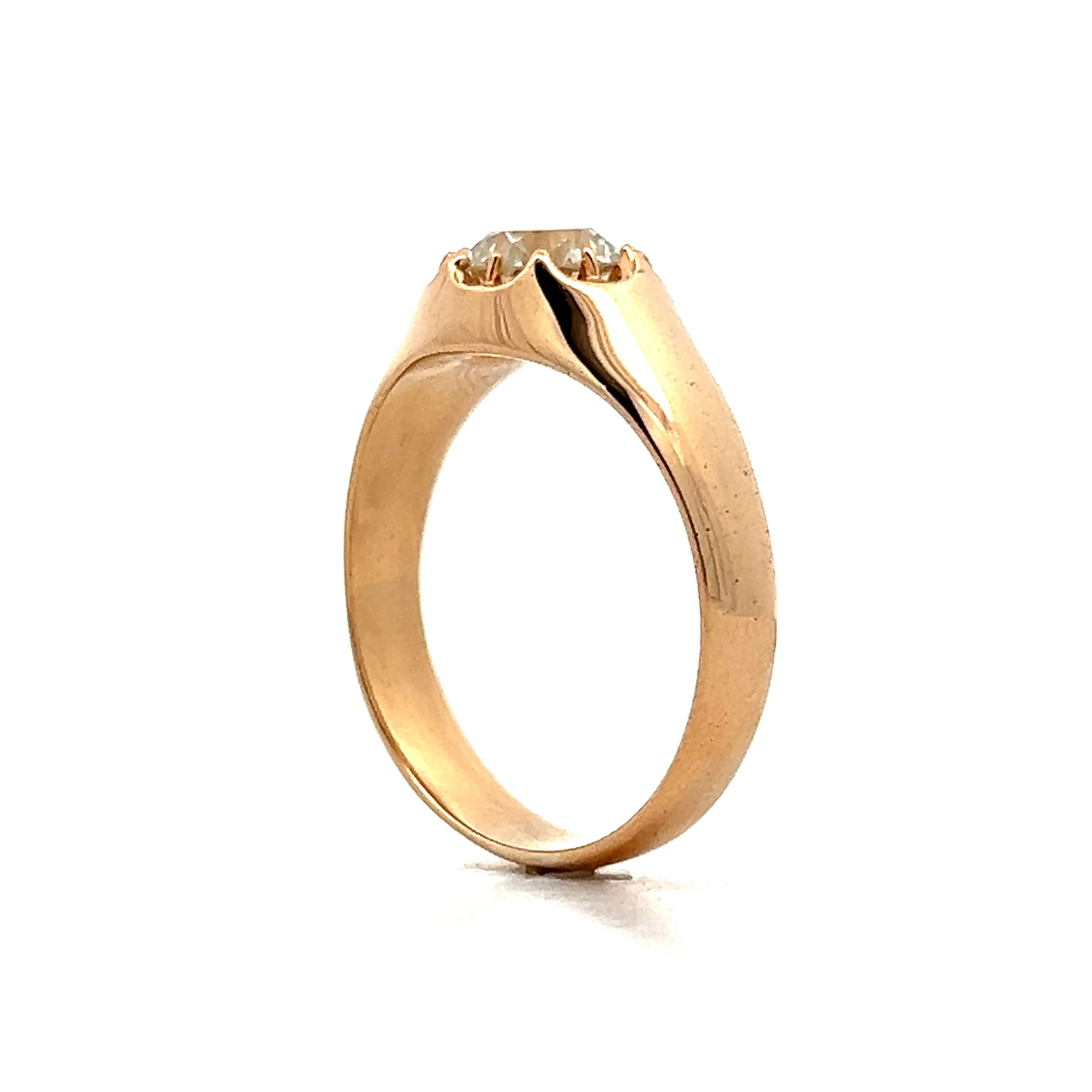 1.13 Antique Victorian Diamond Engagement Ring in 18k - Image 5