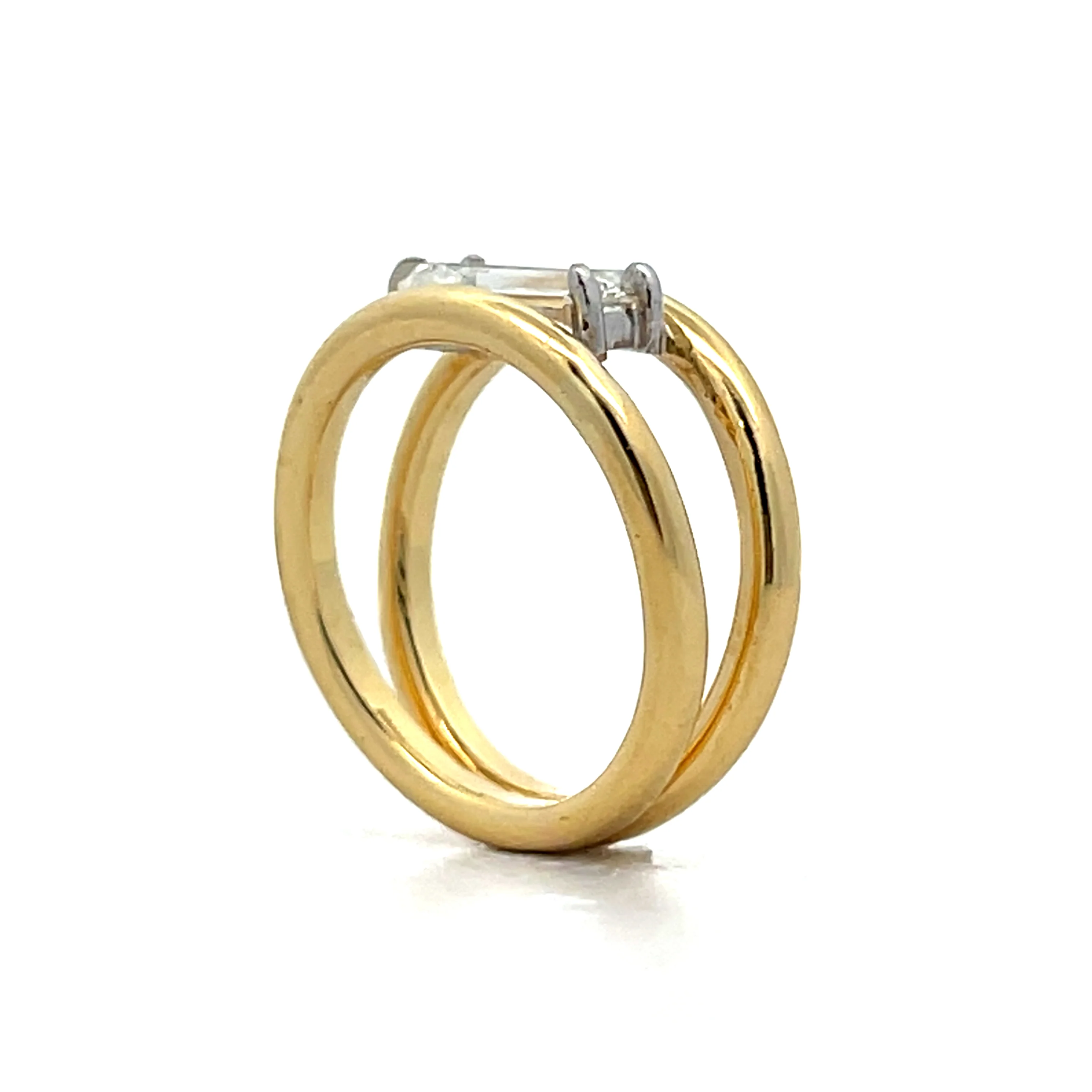 1.13 Emerald Cut Diamond Engagement Ring 14k - Image 5