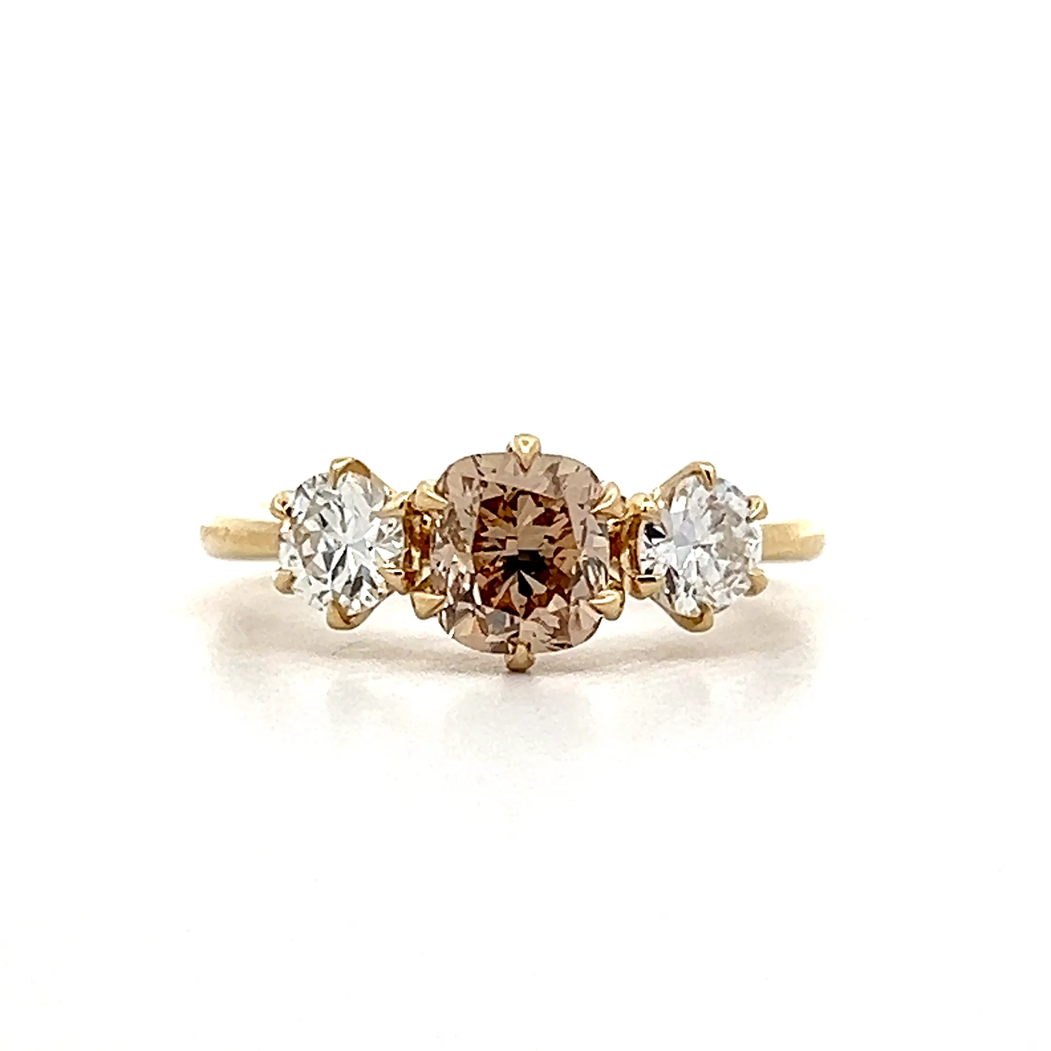 1.13 Fancy Brown Diamond Engagement Ring in 14k