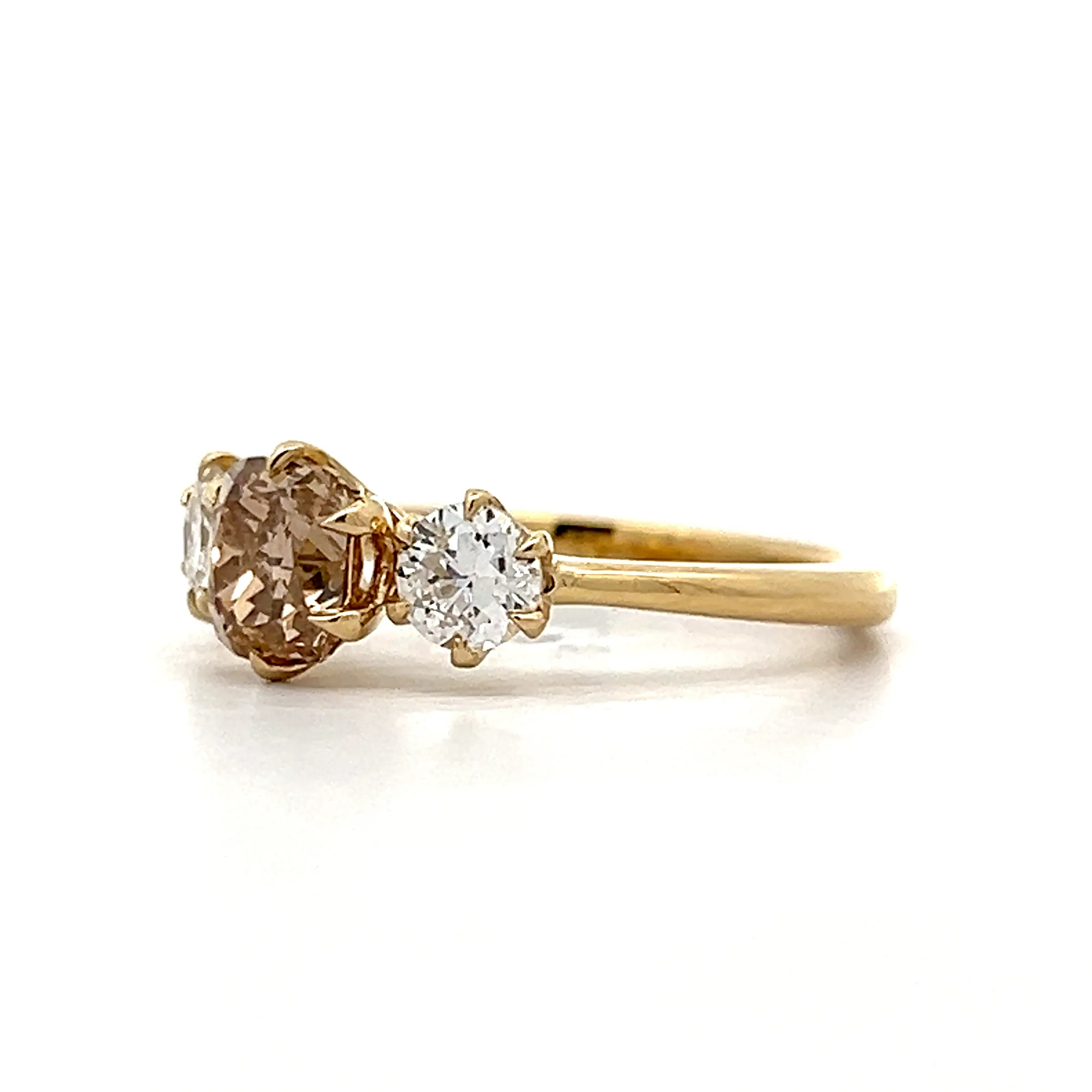 1.13 Fancy Brown Diamond Engagement Ring in 14k - Image 2