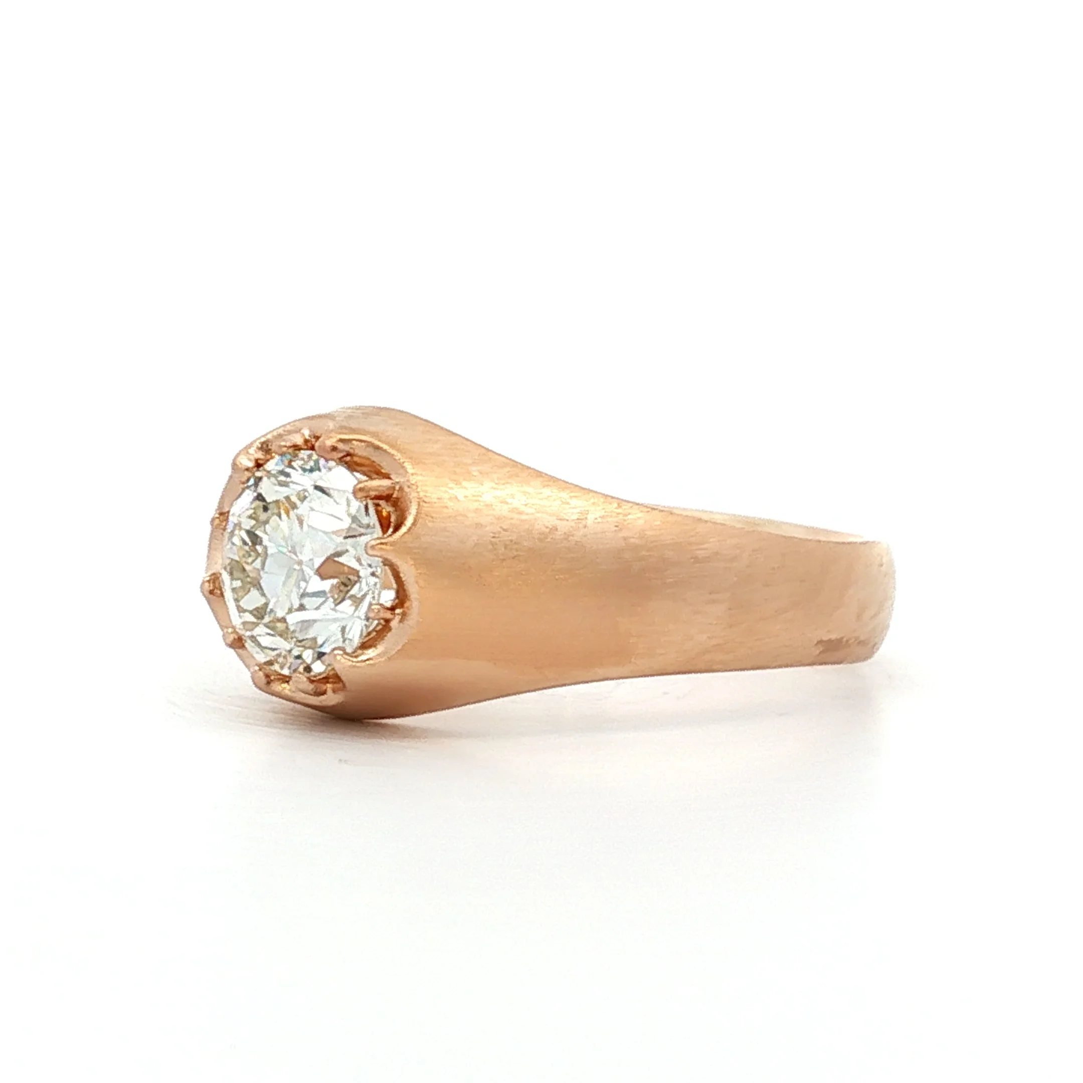 1.13 Victorian Solitaire Diamond Engagement Ring 14k - Image 2