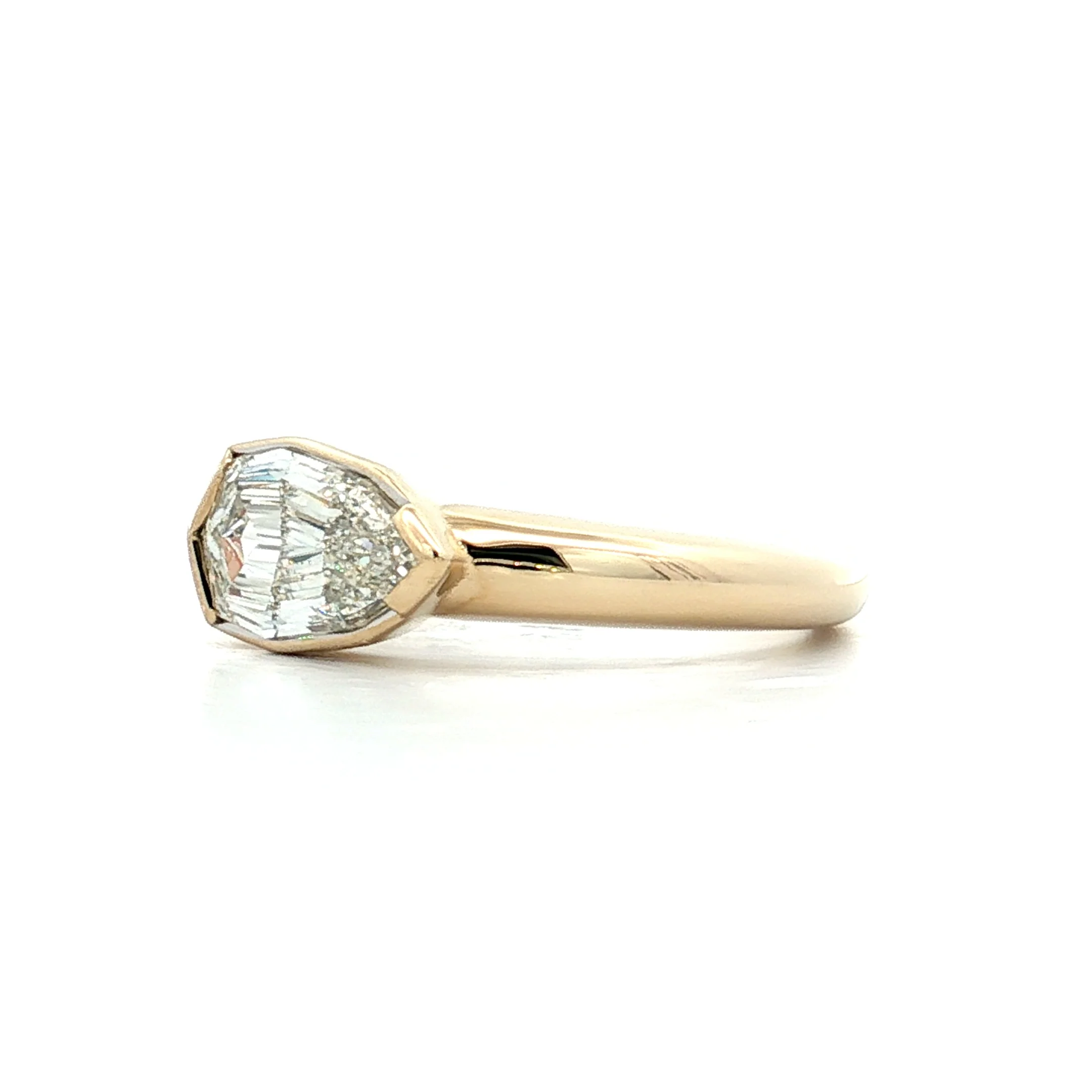 1.14 GIA Pear Step Cut Diamond Engagement Ring 14k - Image 2