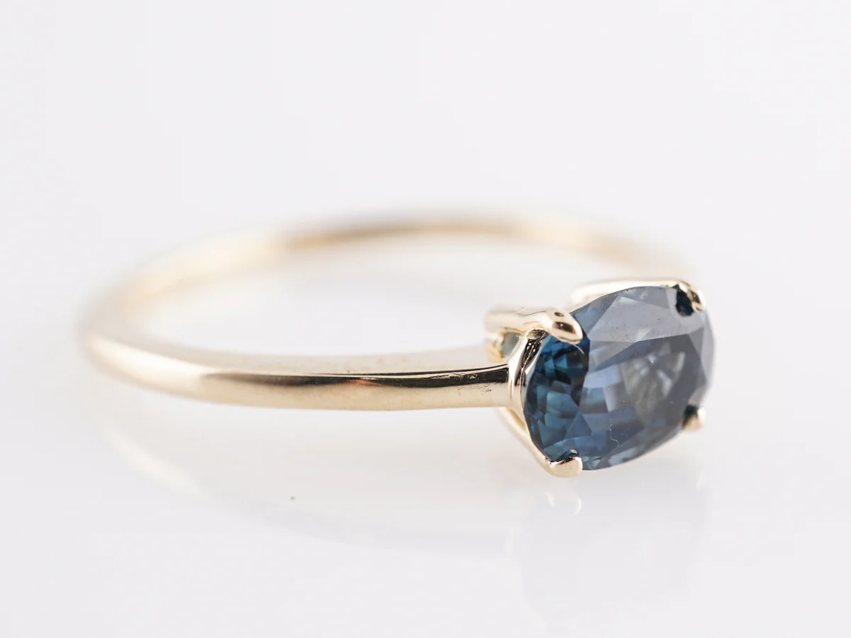 1.15 Carat Sapphire Engagement Ring in 14K Yellow Gold - Image 3