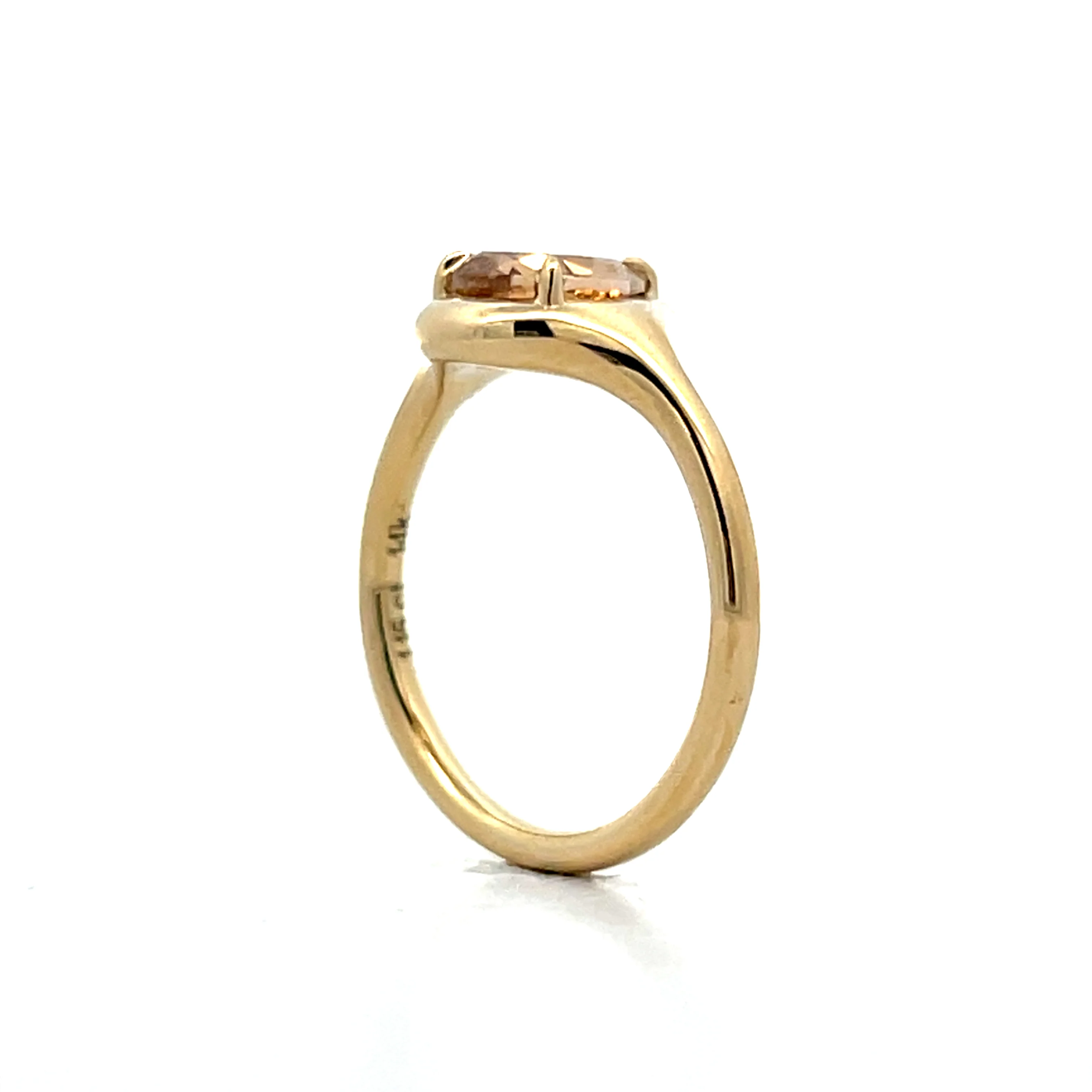 1.15 Pear Cut Diamond Engagement Ring in 14k Yellow Gold - Image 5