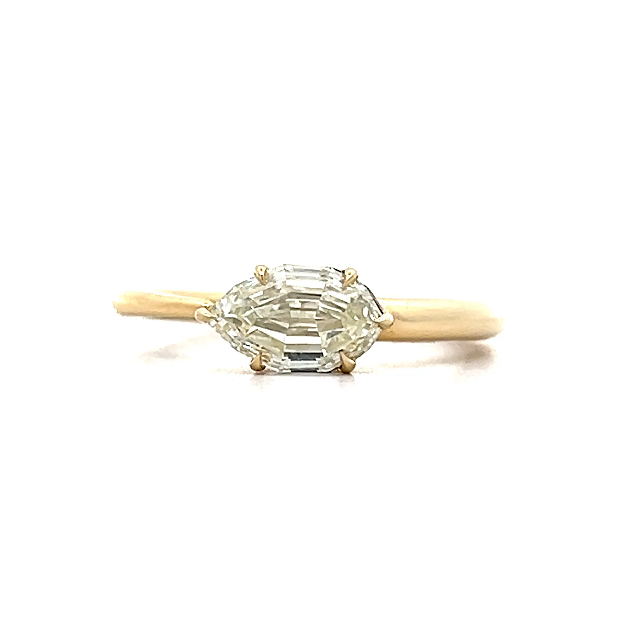 1.15 Pear Cut Diamond Snake Engagement Ring in 14k