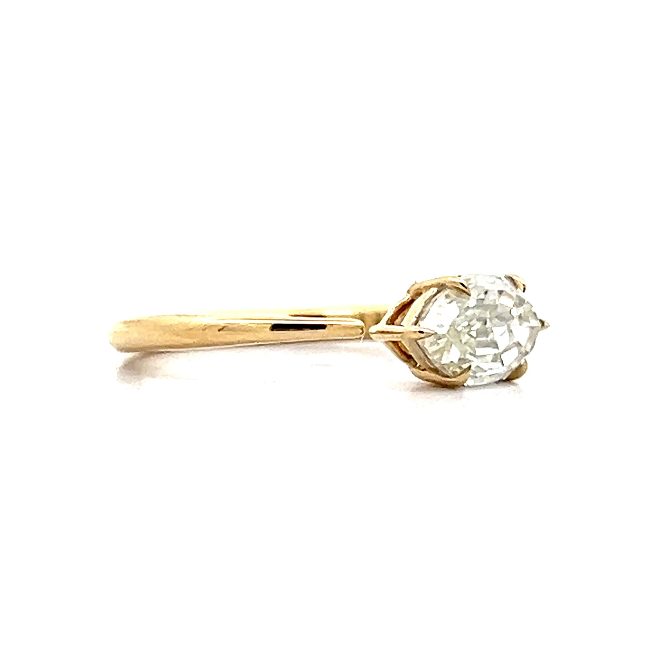 1.15 Pear Cut Diamond Snake Engagement Ring in 14k - Image 3