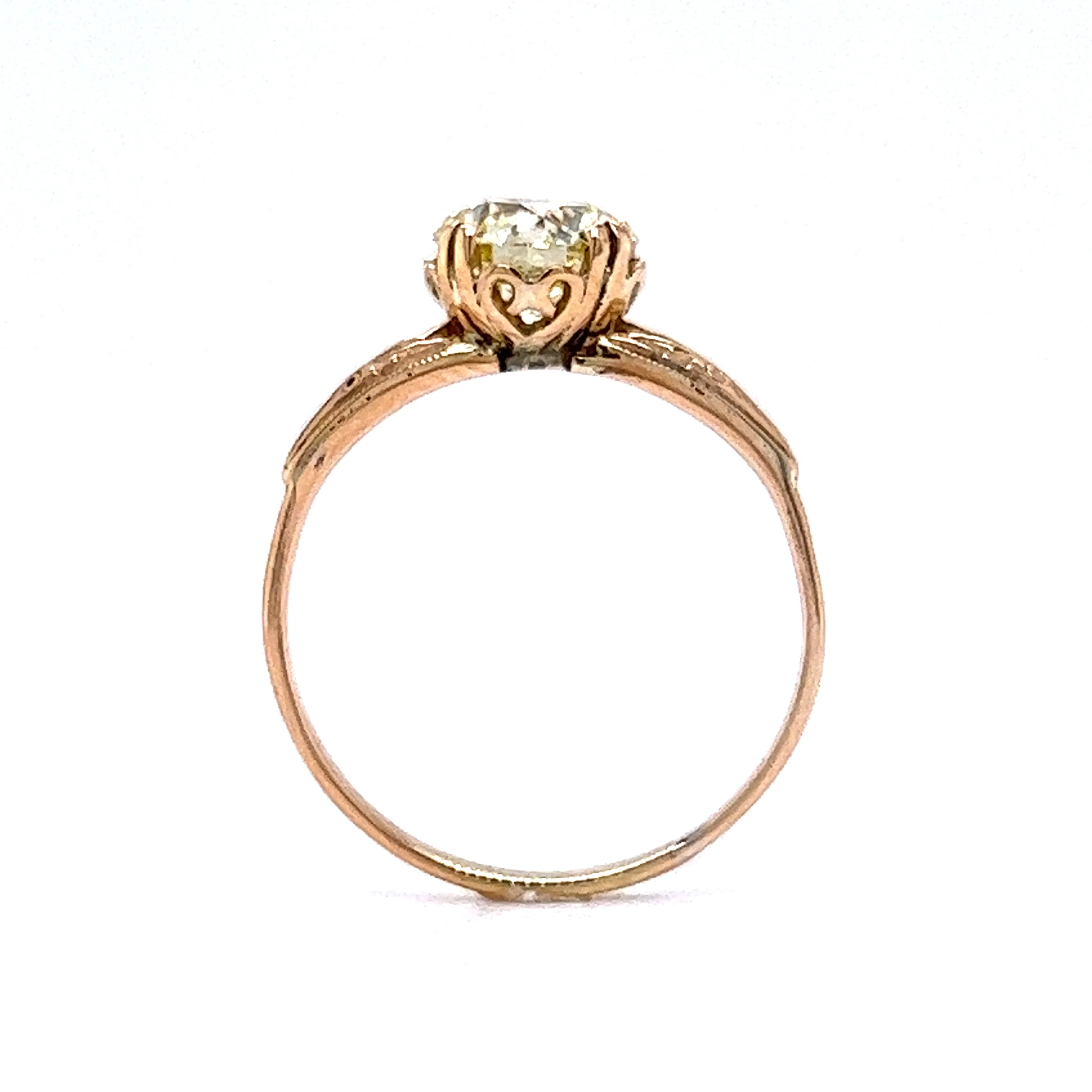 Vintage 1.16 Old European Cut Diamond Engagement Ring in 14k Rose Gold - Image 4