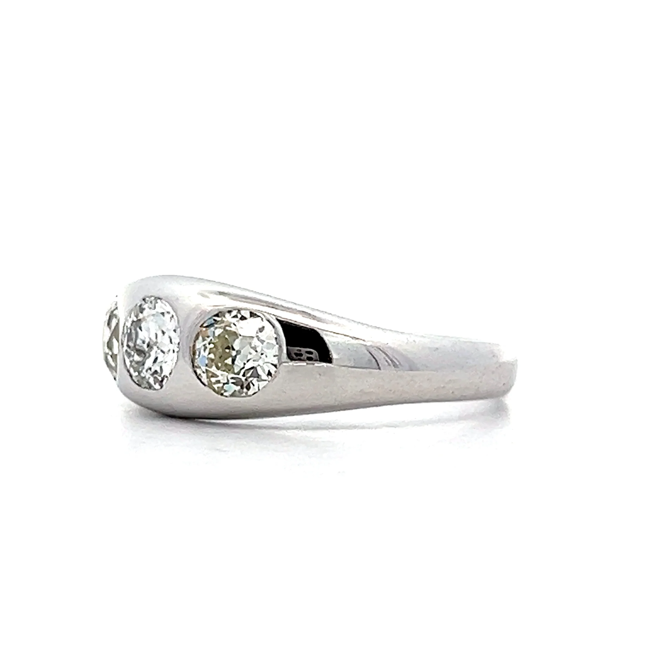 1.18 Mens Antique Art Deco Diamond Ring in 18k - Image 2