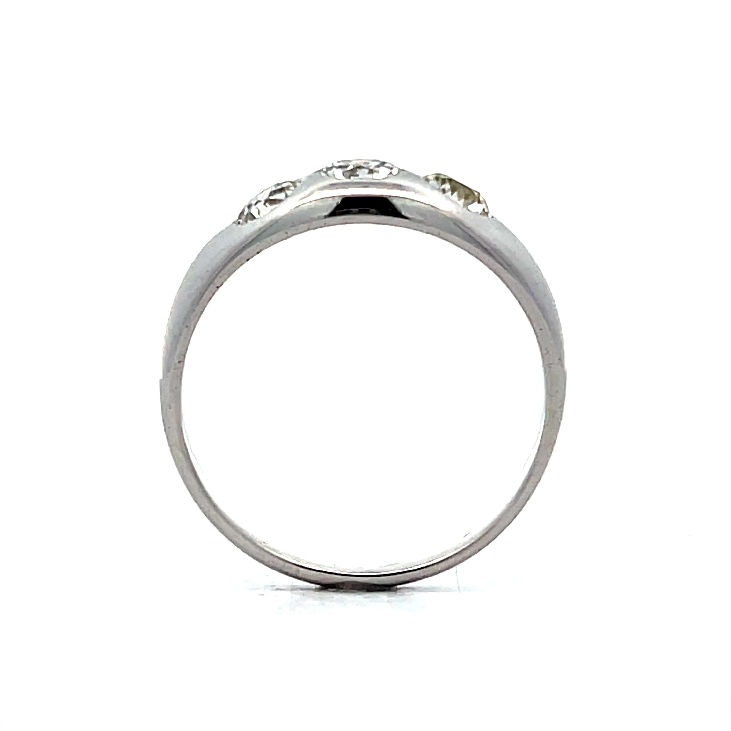 1.18 Mens Antique Art Deco Diamond Ring in 18k - Image 4