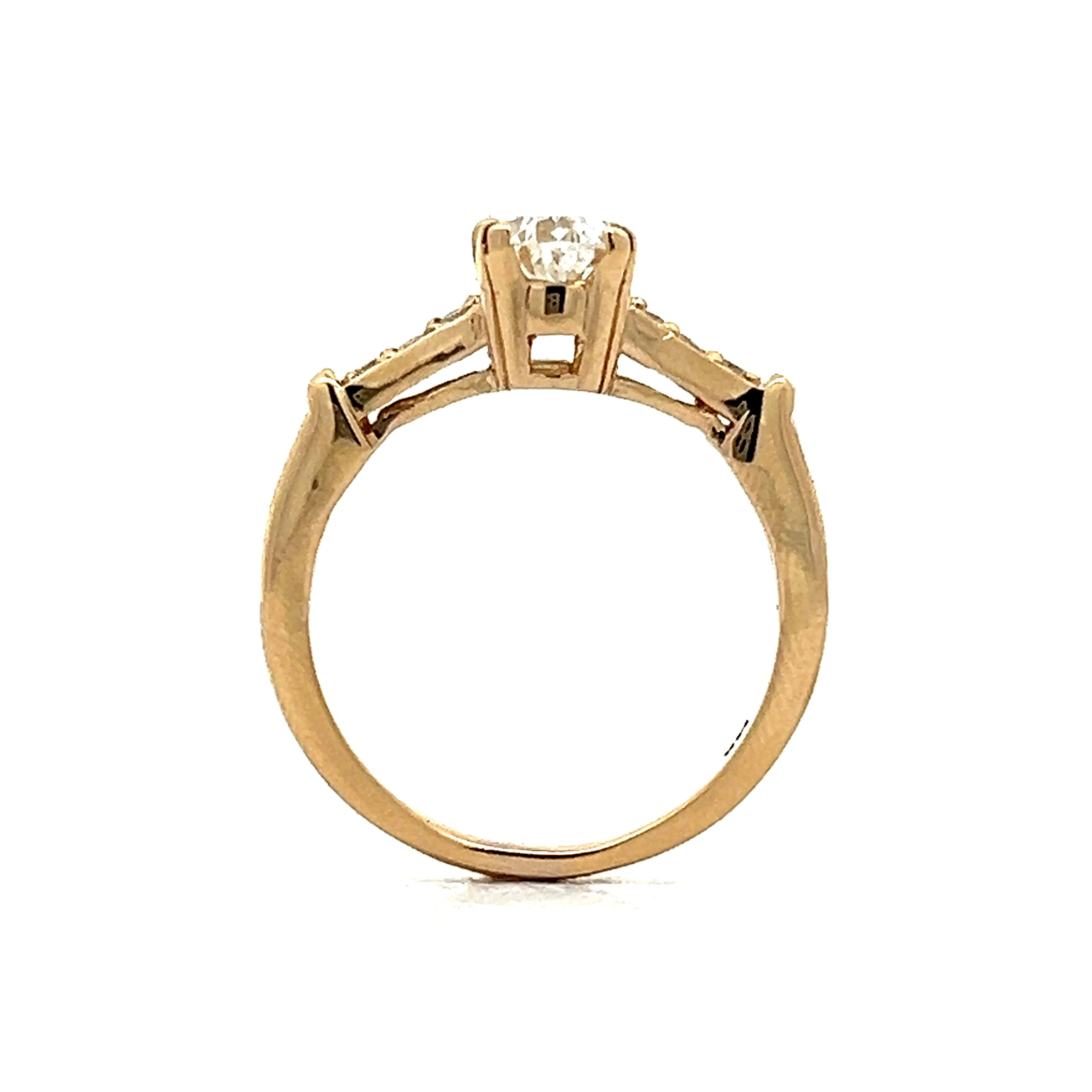 1.18 Oval Diamond Engagement Ring in Yellow Gold - Image 4