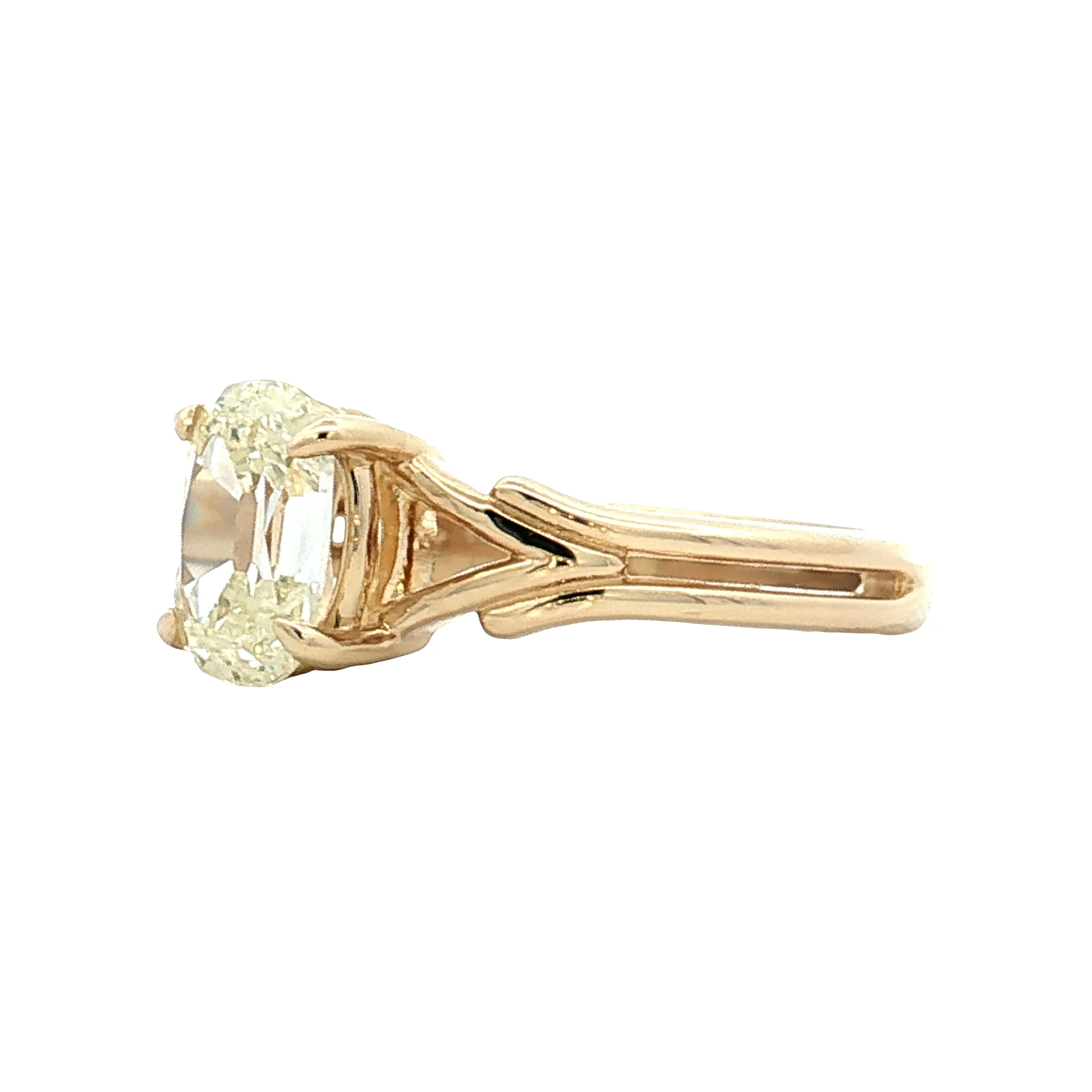 1.19 Old Mine Diamond Engagement Ring 14k Yellow Gold - Image 2