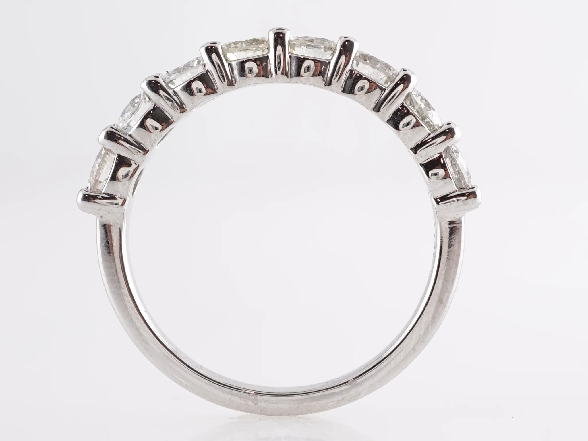 1.2 Half-Eternity Diamond Wedding Band in 14k White Gold - Image 3