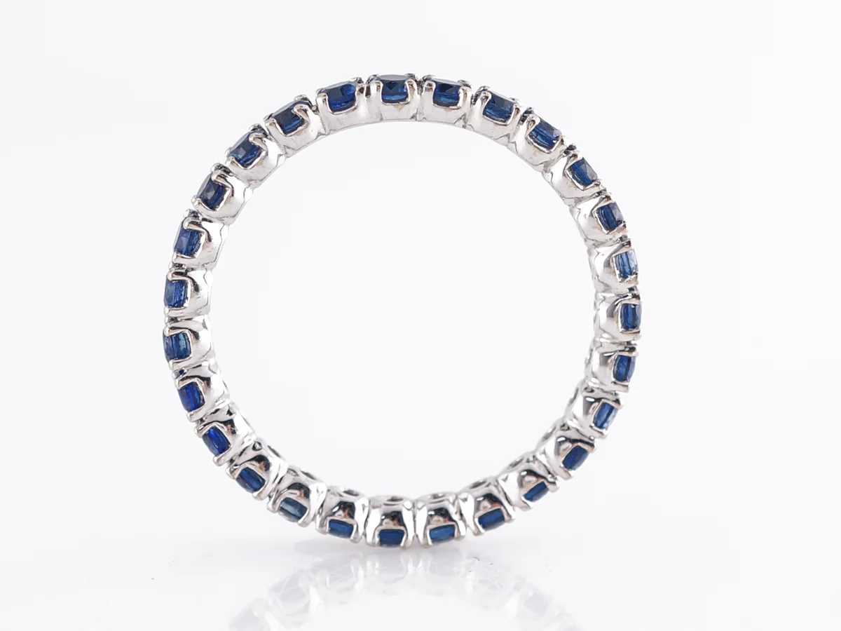 1.20 Carat Sapphire Eternity Wedding Band in 18k - Image 2