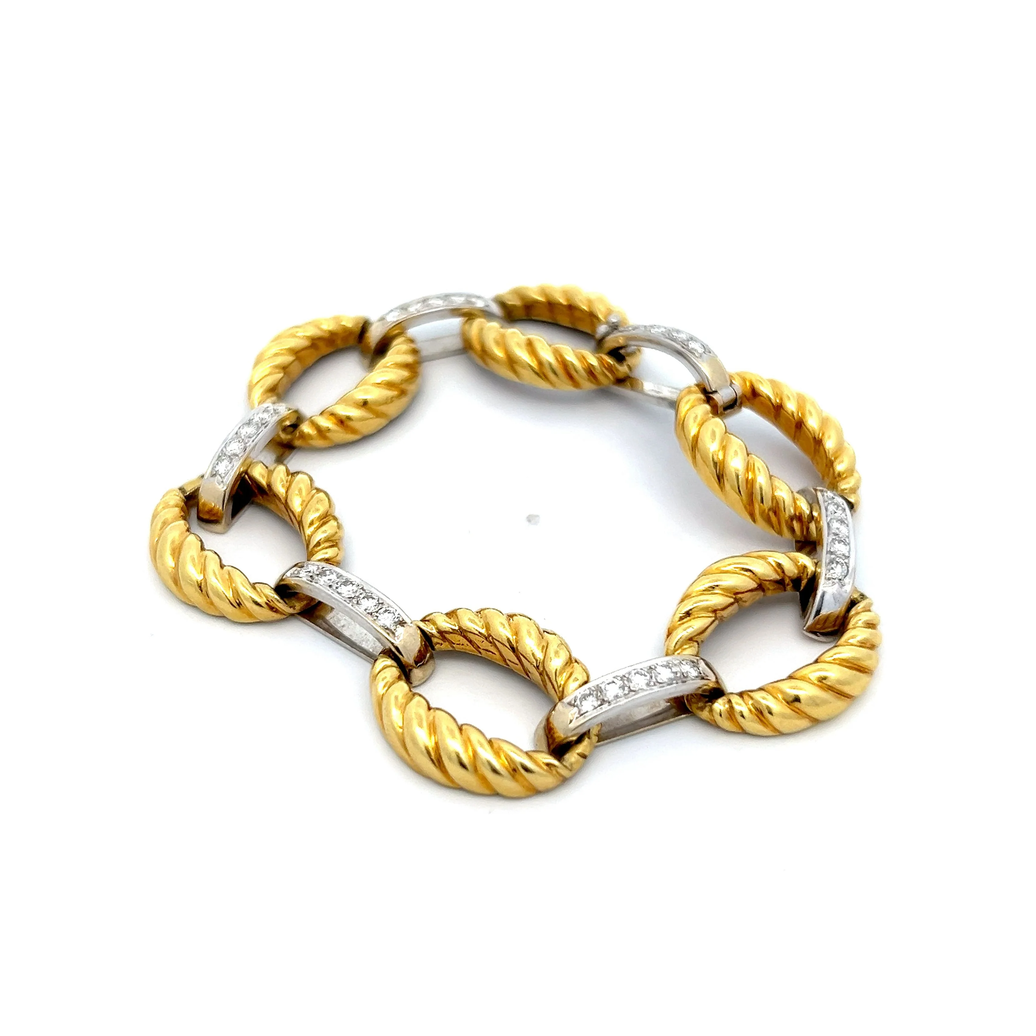 1.20 Cellino Chunky Bracelet in 18k Yellow & White Gold - Image 2