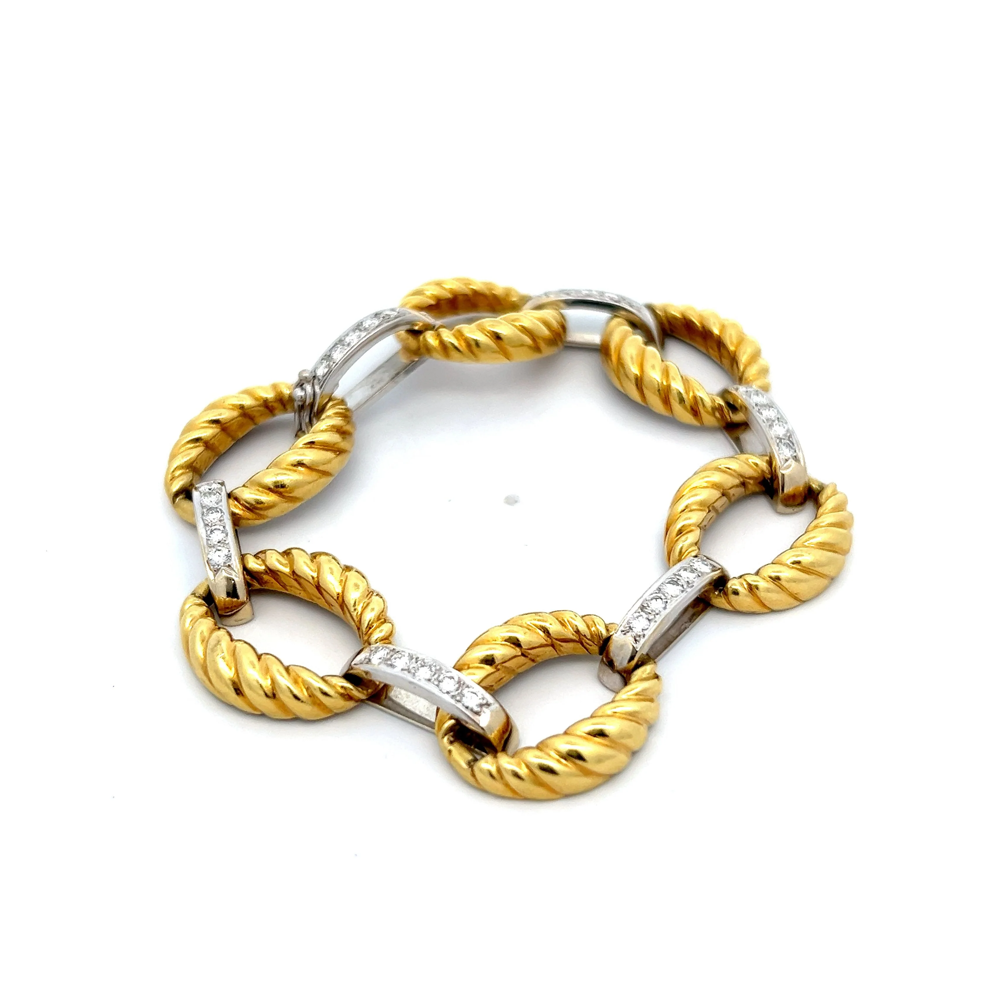 1.20 Cellino Chunky Bracelet in 18k Yellow & White Gold - Image 3