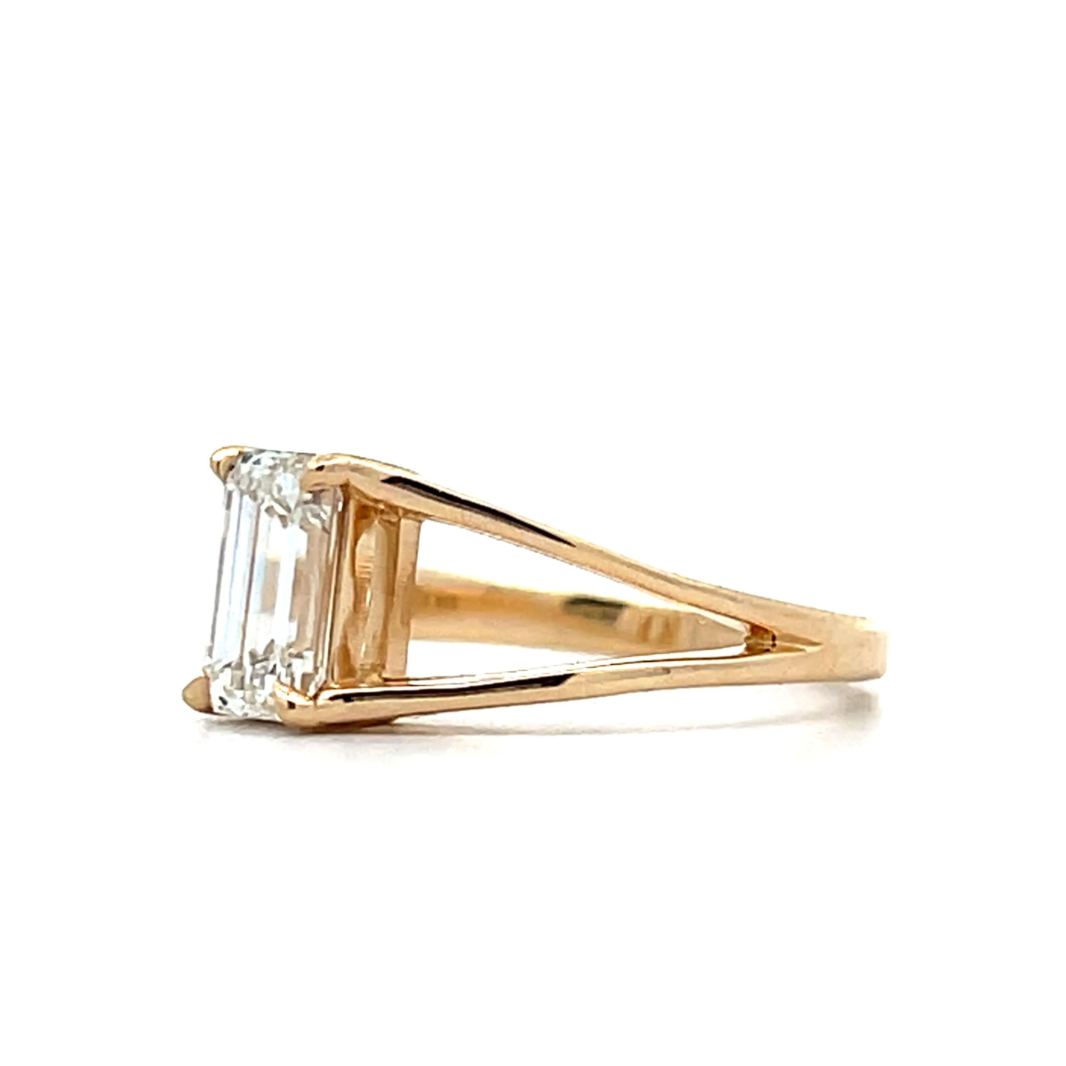 1.20 Emerald Cut Engagement Ring in 14k - Image 2