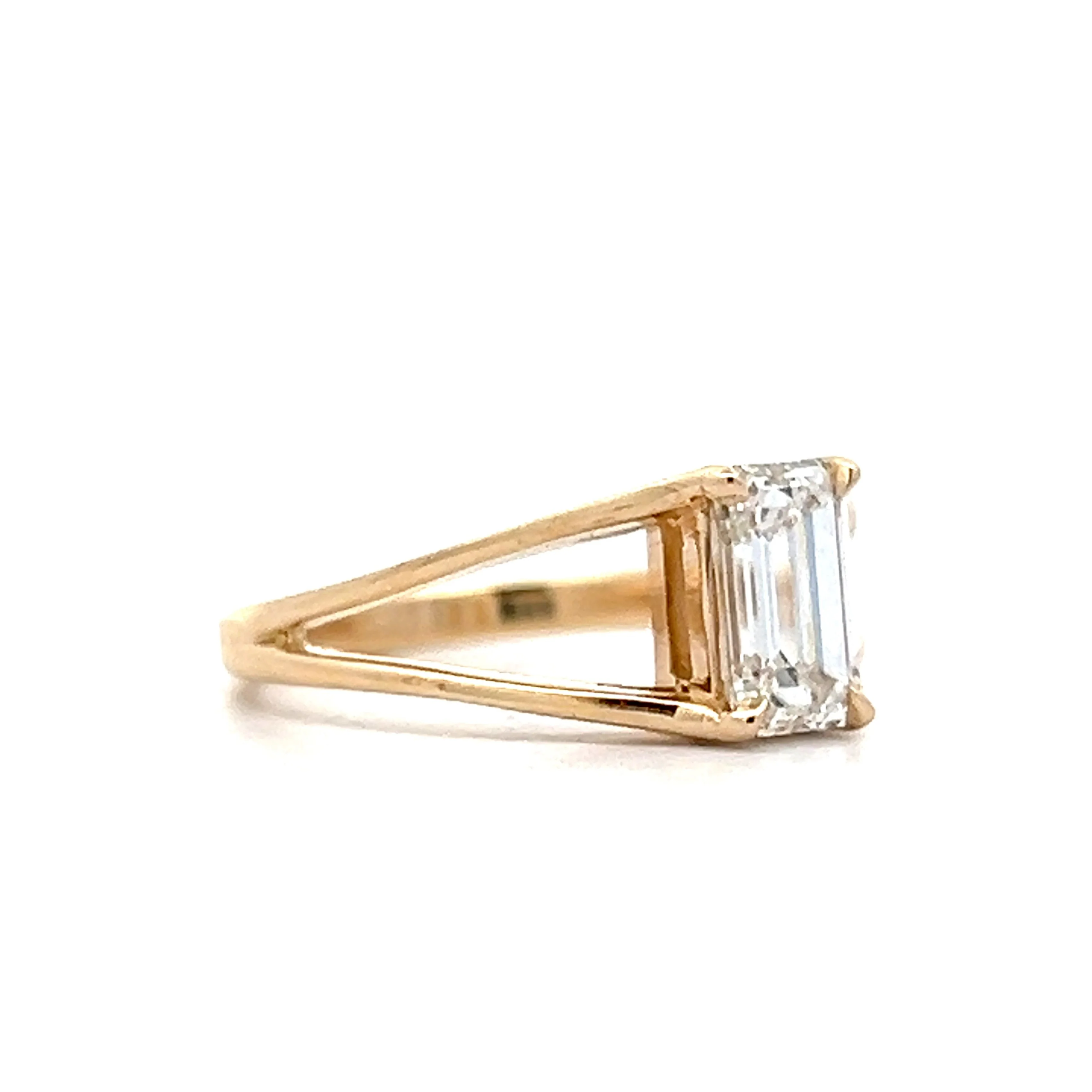 1.20 Emerald Cut Engagement Ring in 14k - Image 3