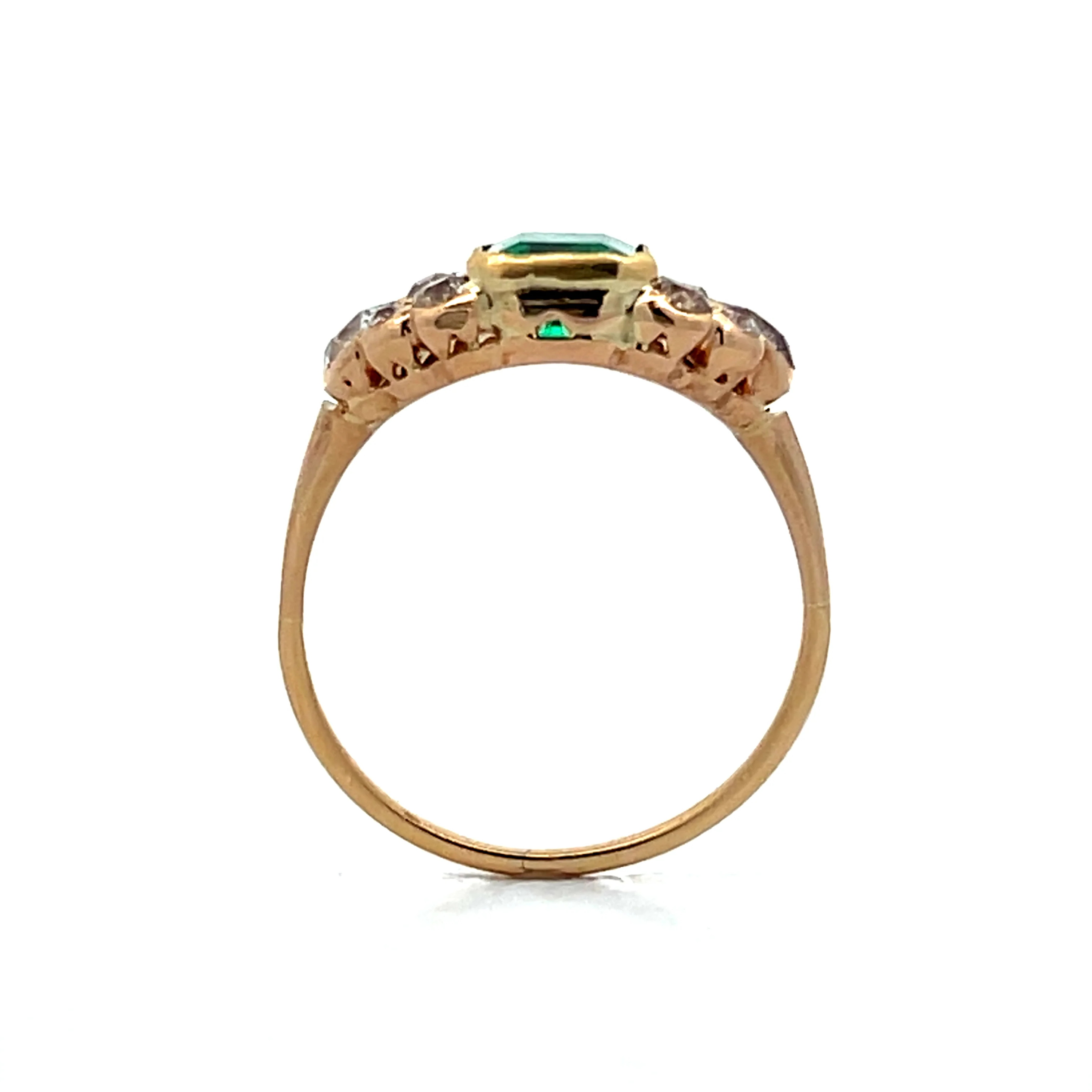 1.20 Emerald & Diamond Engagement Ring in Platinum - Image 4