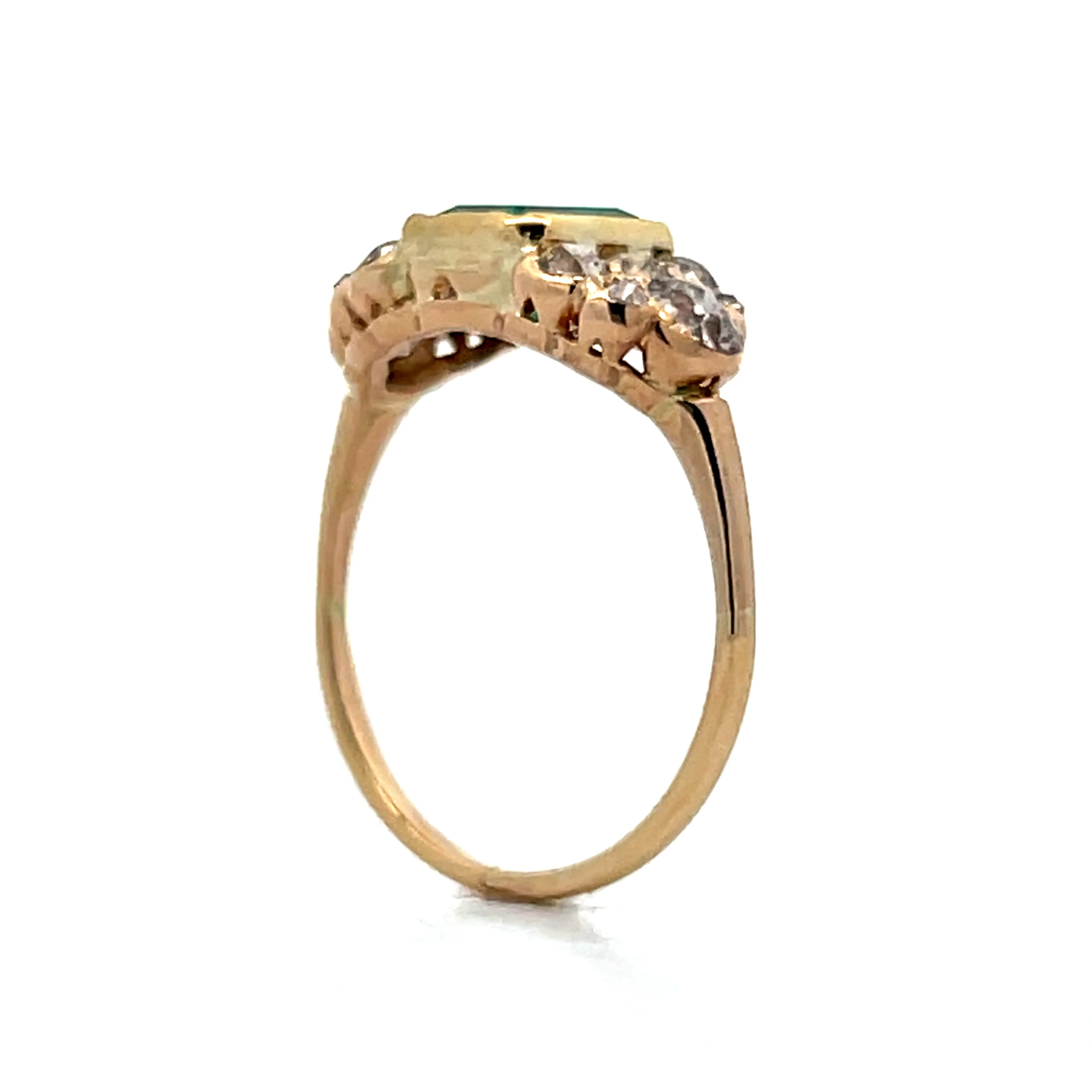 1.20 Emerald & Diamond Engagement Ring in Platinum - Image 5