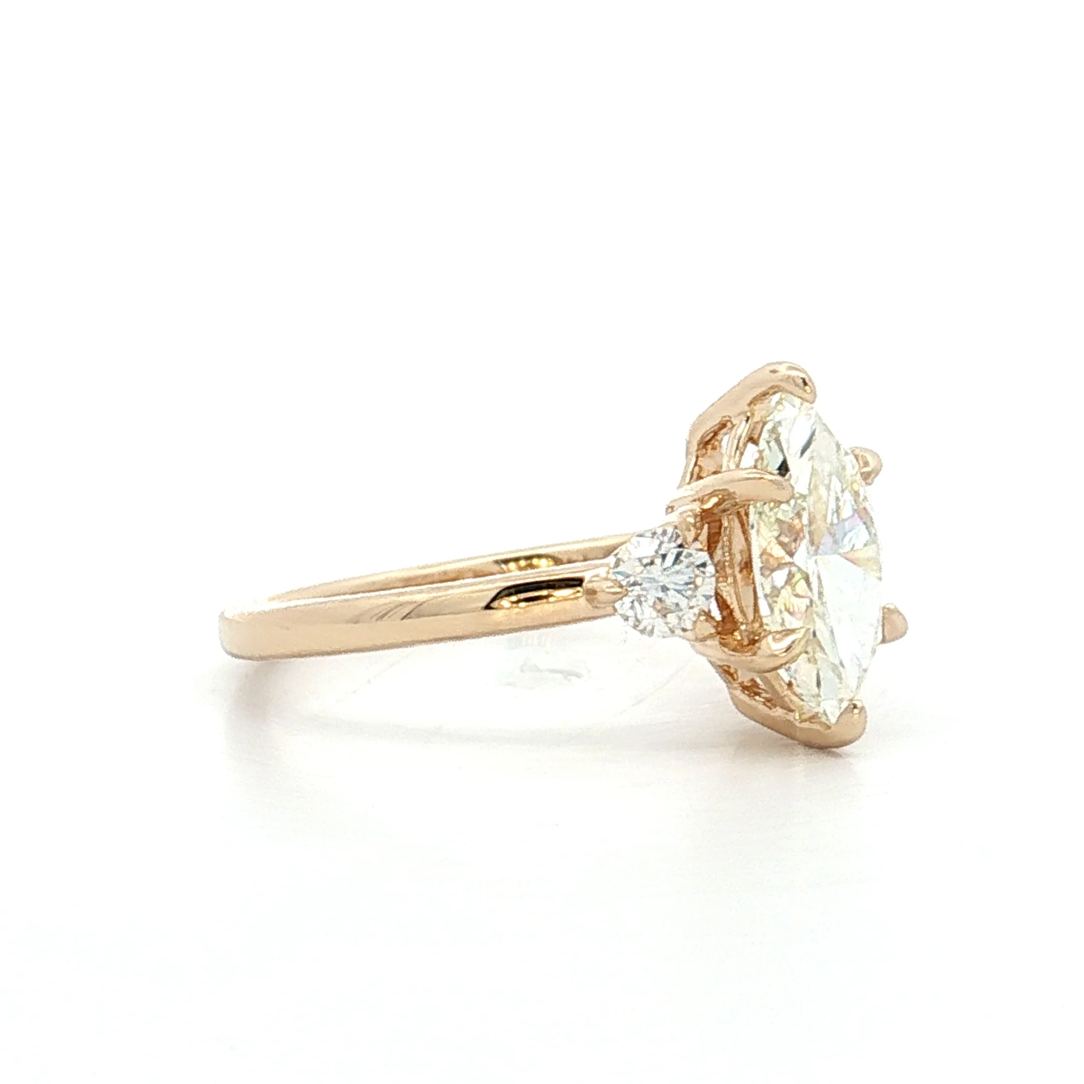1.20 GIA Marquise Diamond Engagement Ring 14k - Image 3