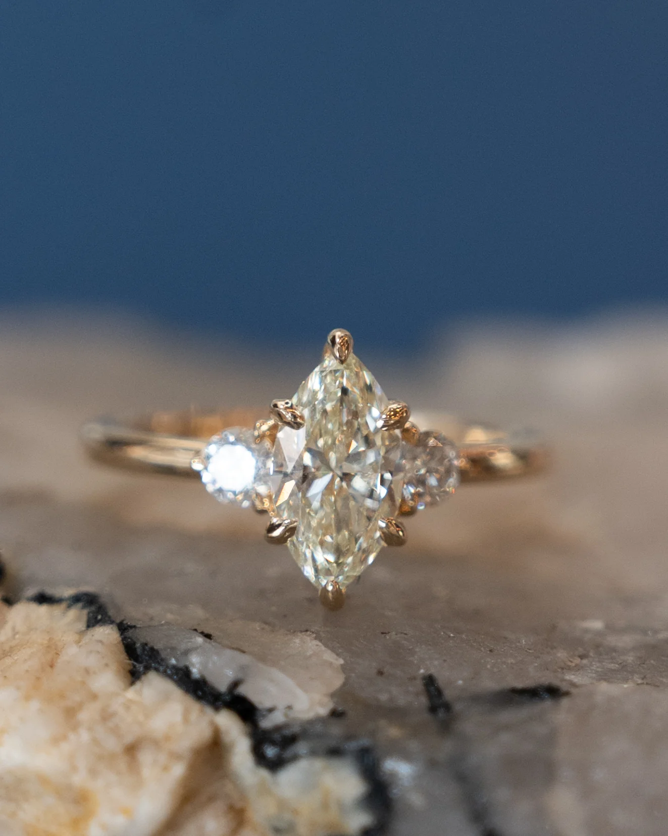1.20 GIA Marquise Diamond Engagement Ring 14k - Image 6