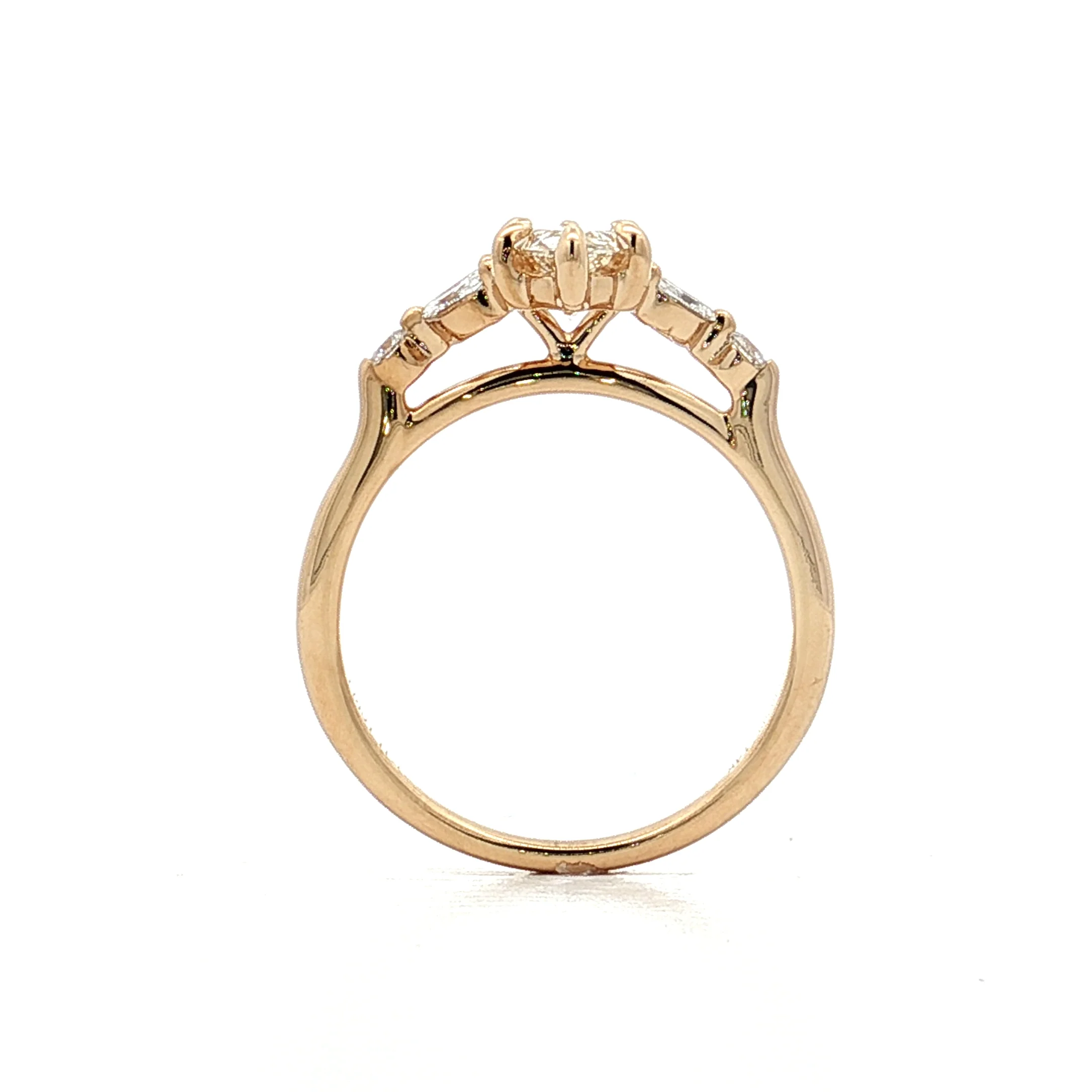 1.20 Marquise Diamond Engagement Ring in 14k Yellow Gold - Image 4