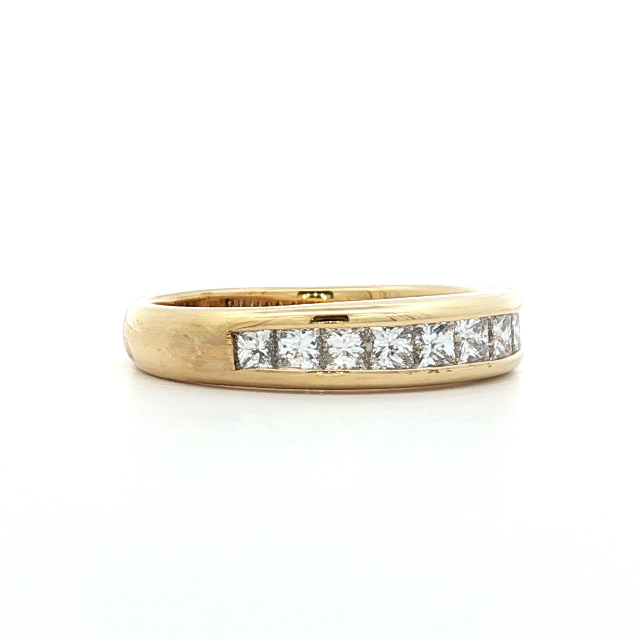 1.20 Princess Cut Diamond Wedding Band in 18k - Image 3