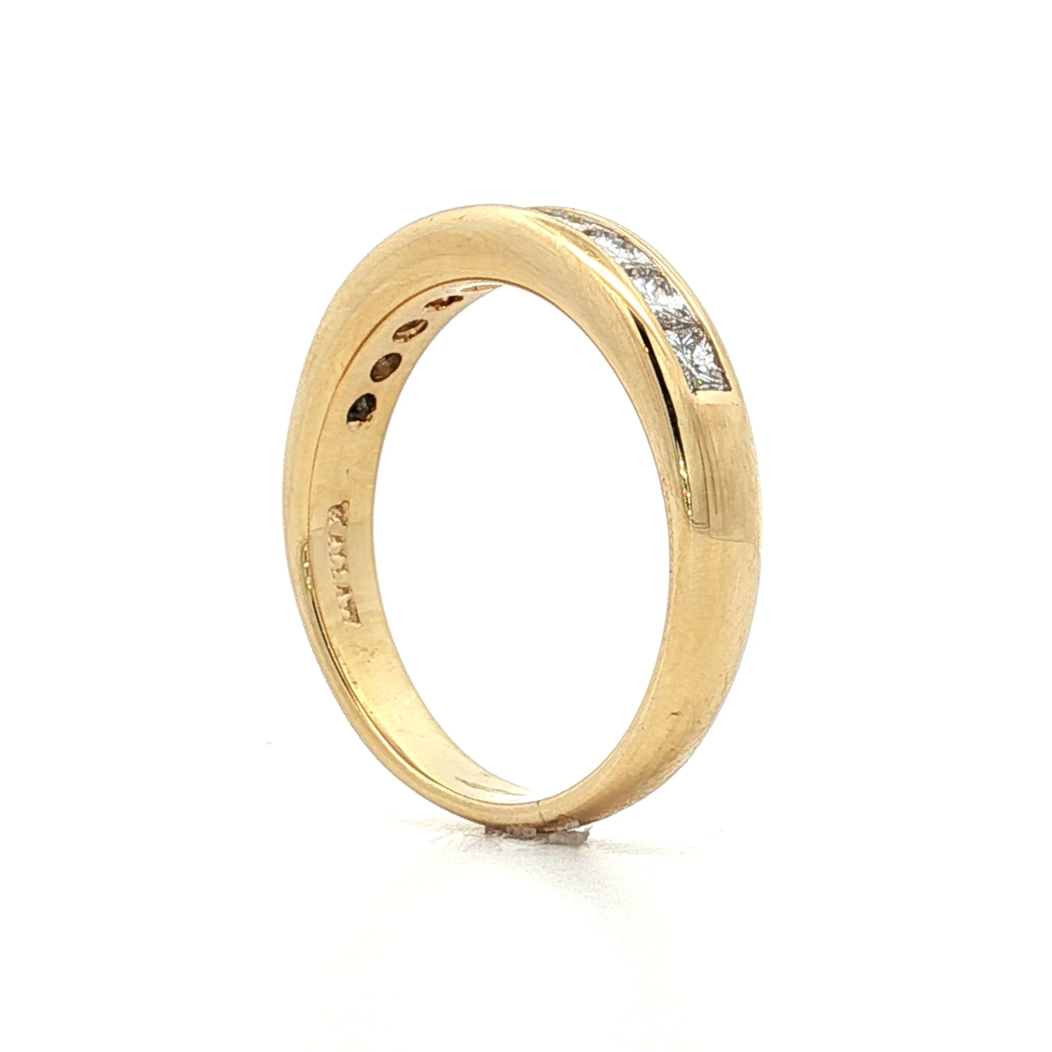 1.20 Princess Cut Diamond Wedding Band in 18k - Image 5