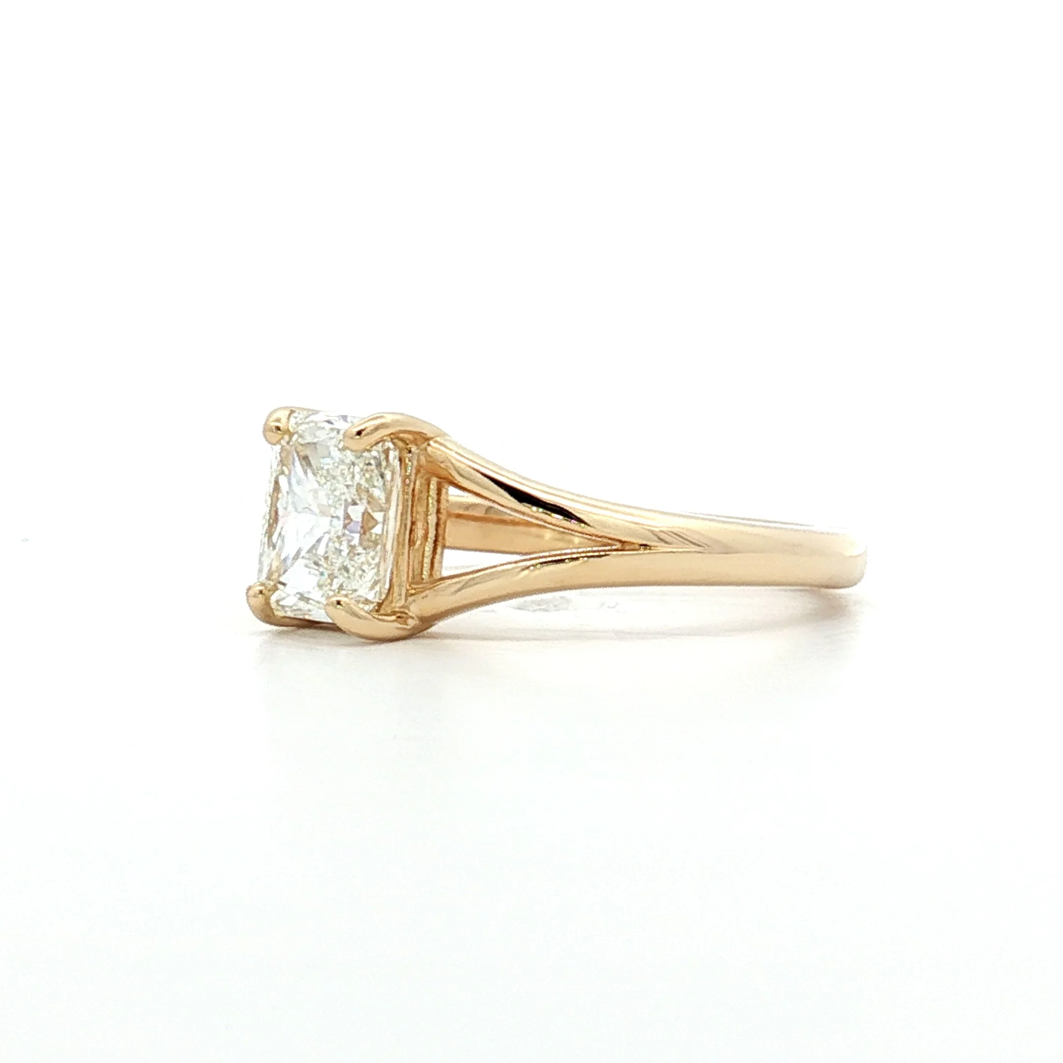 1.20 Radiant Cut Diamond Engagement Ring 14k - Image 2
