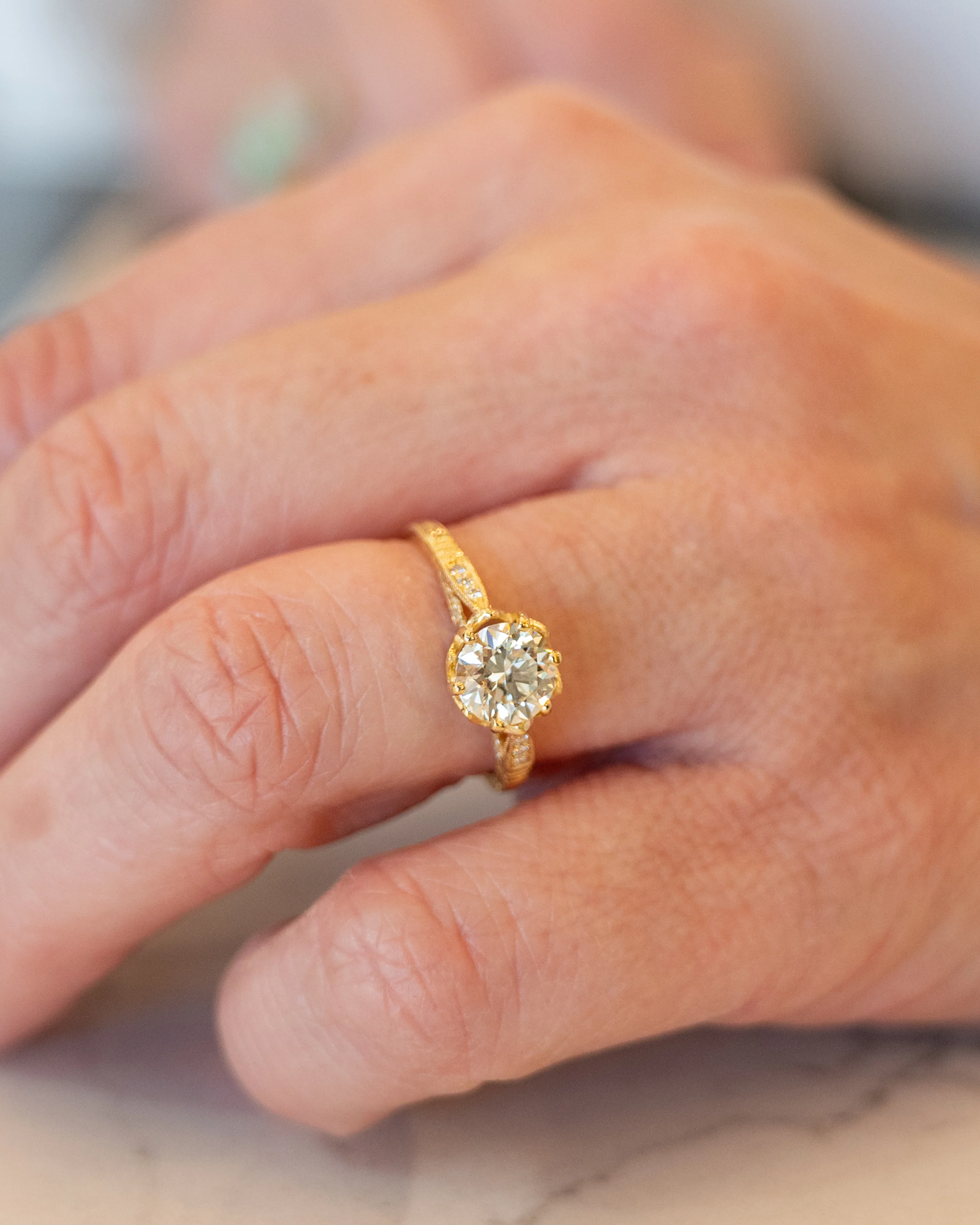 1.20 Solitaire Diamond Engagement Ring in 18k - Image 8