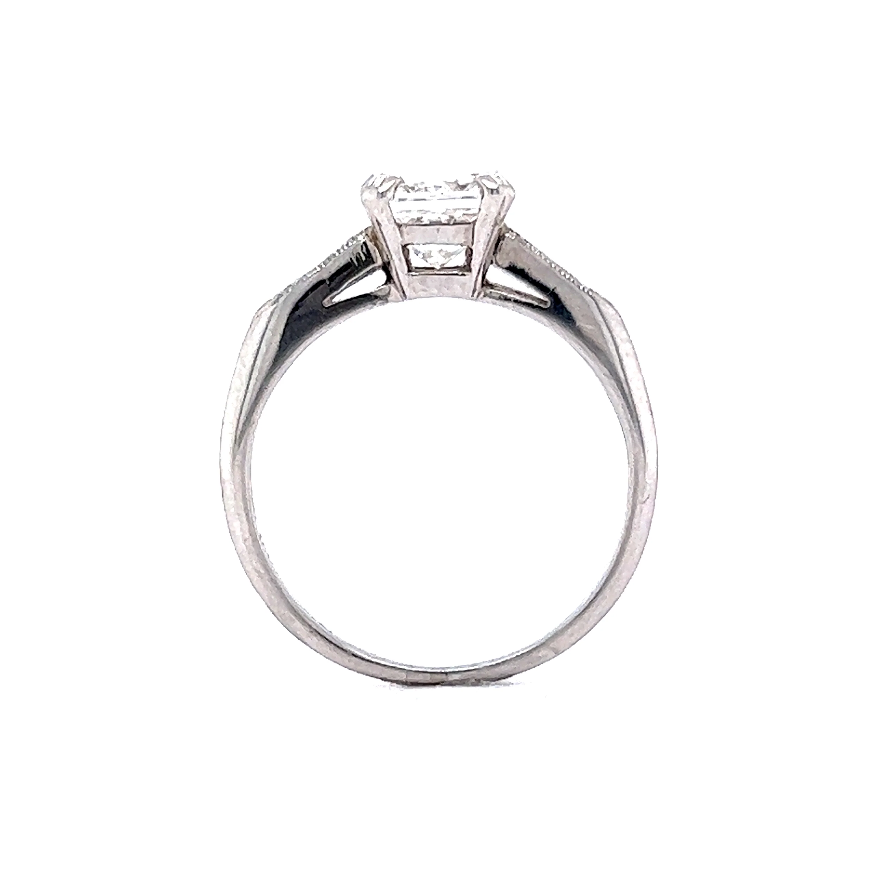 1.21 Princess Cut Diamond Engagement Ring in Platinum - Image 4