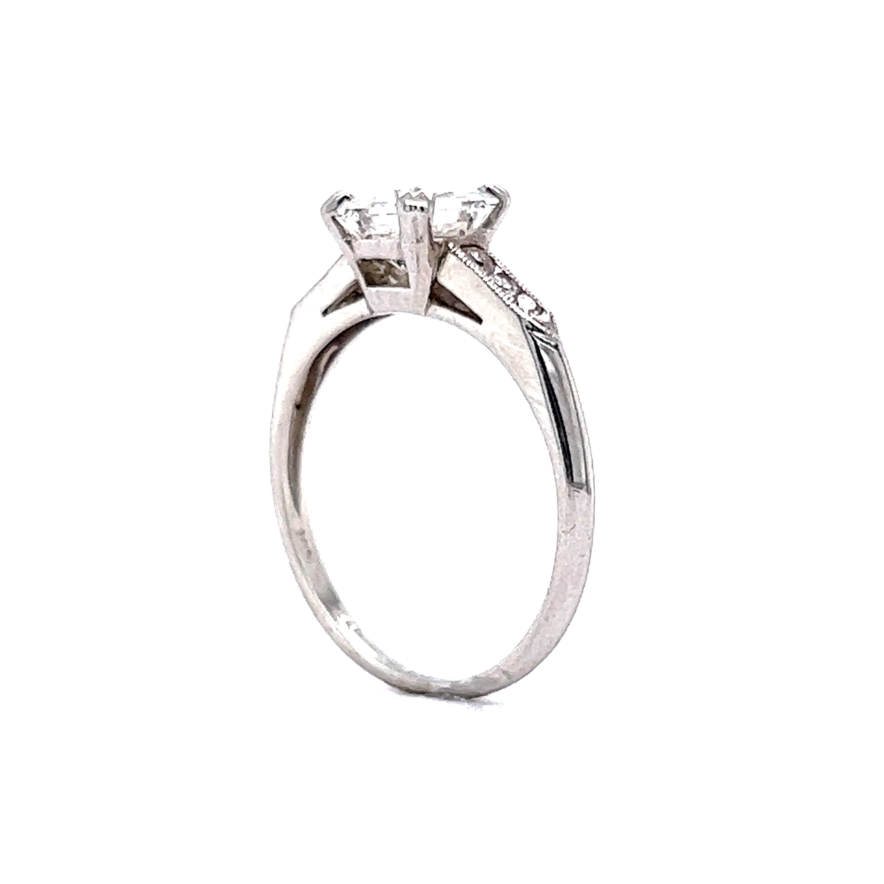 1.21 Princess Cut Diamond Engagement Ring in Platinum - Image 5