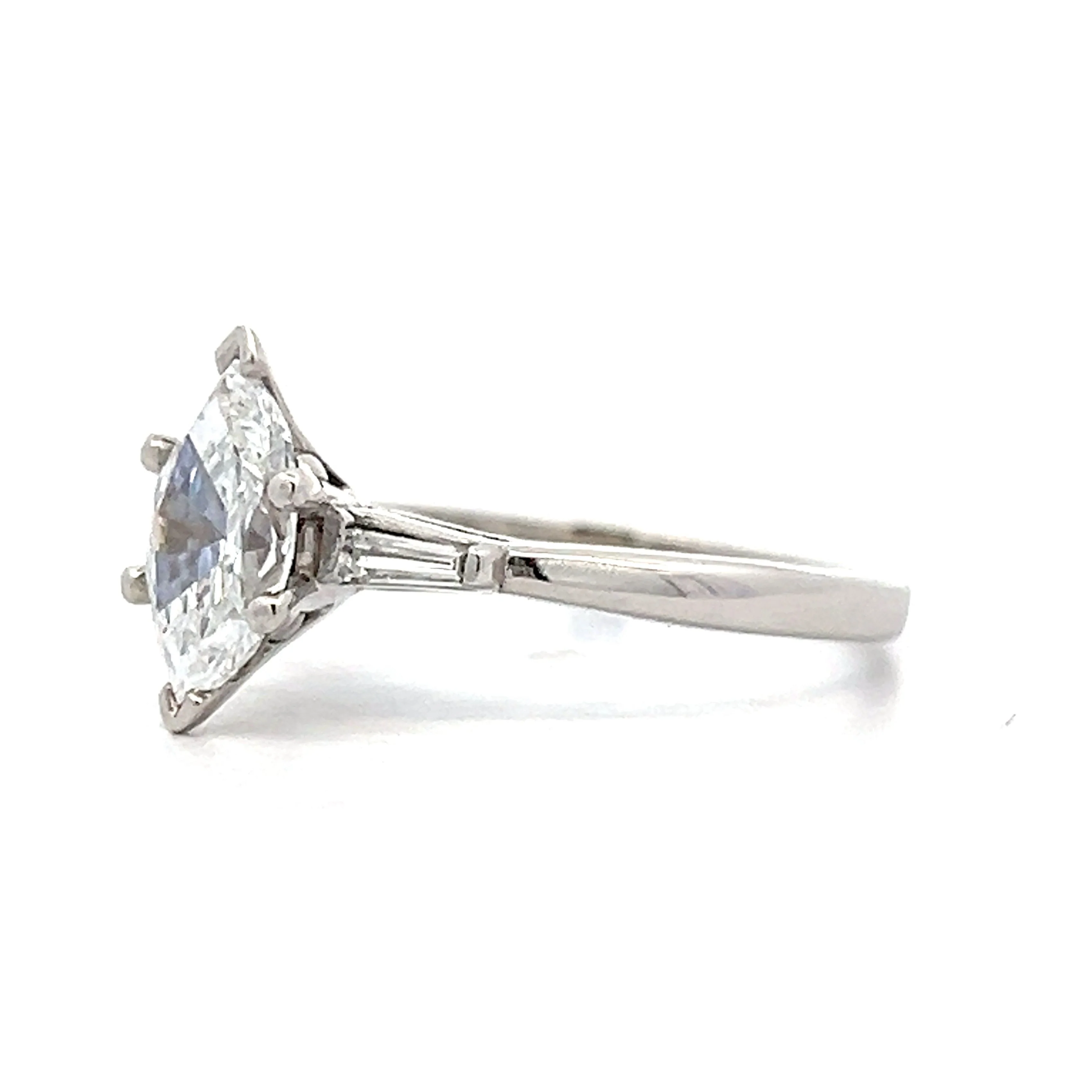 1.22 Marquise Diamond Solitaire Engagement Ring in 18k - Image 2