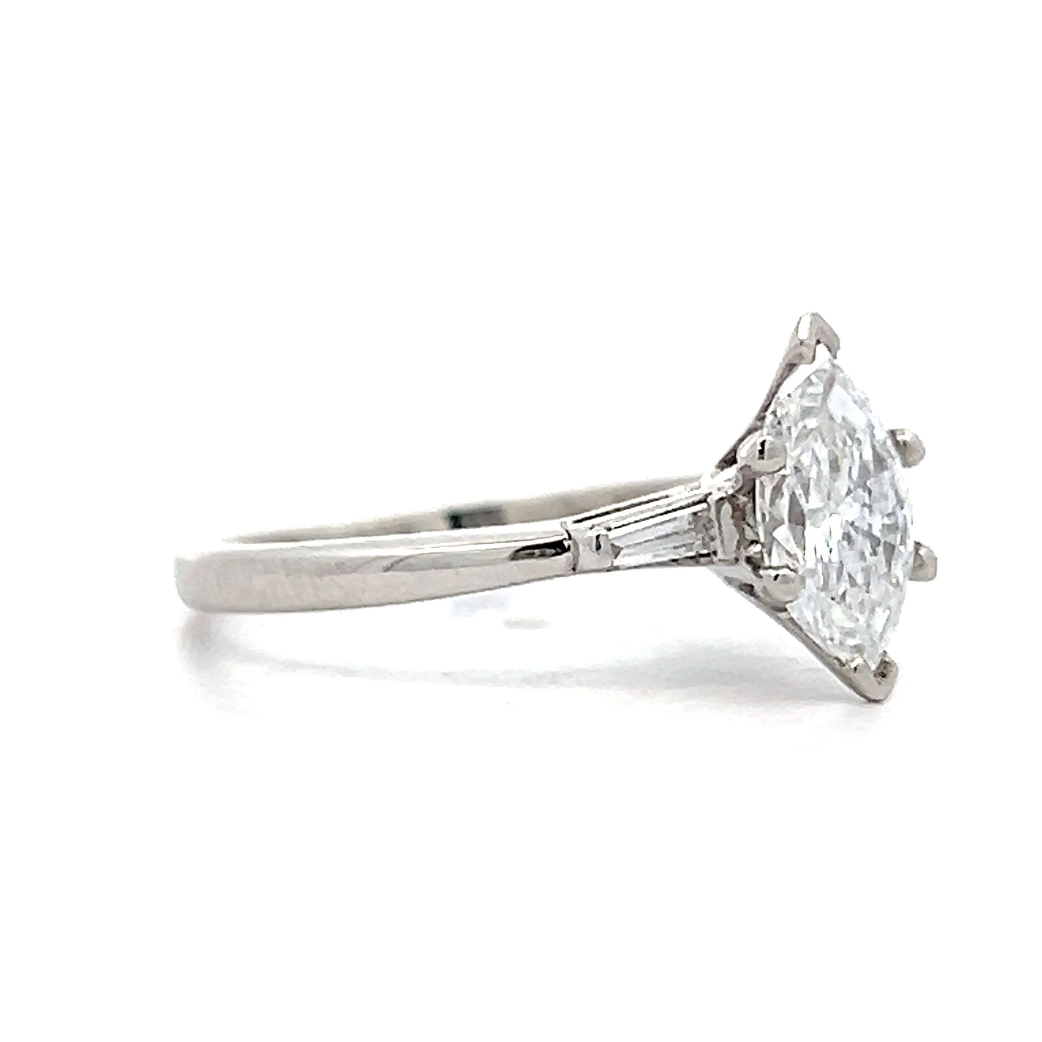 1.22 Marquise Diamond Solitaire Engagement Ring in 18k - Image 3