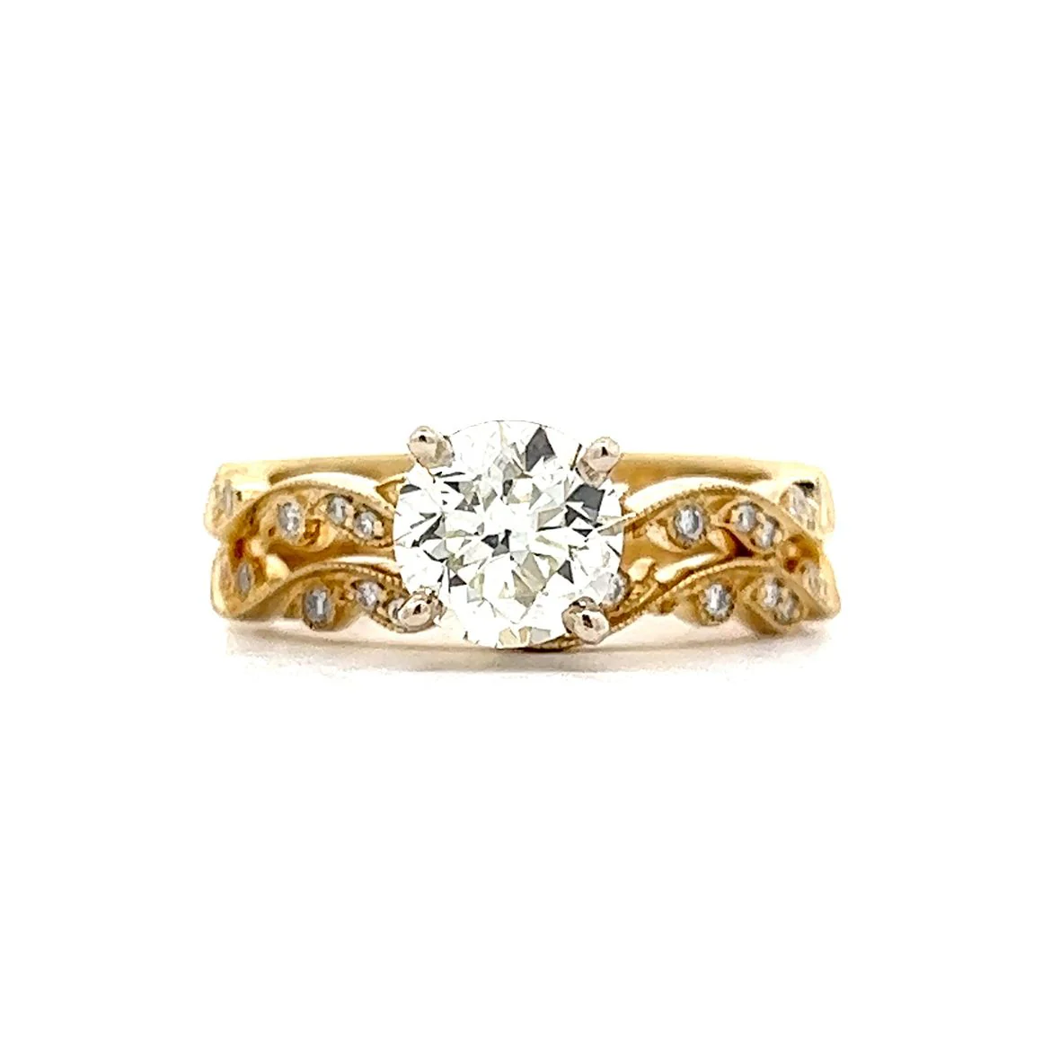 1.22 Old European Solitaire Engagement Ring in 14k Yellow Gold - Image 6