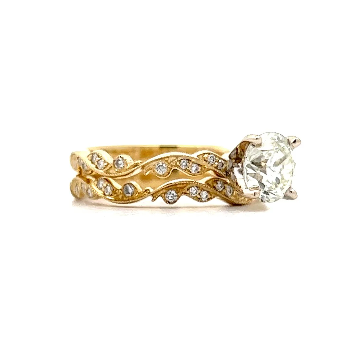 1.22 Old European Solitaire Engagement Ring in 14k Yellow Gold - Image 8