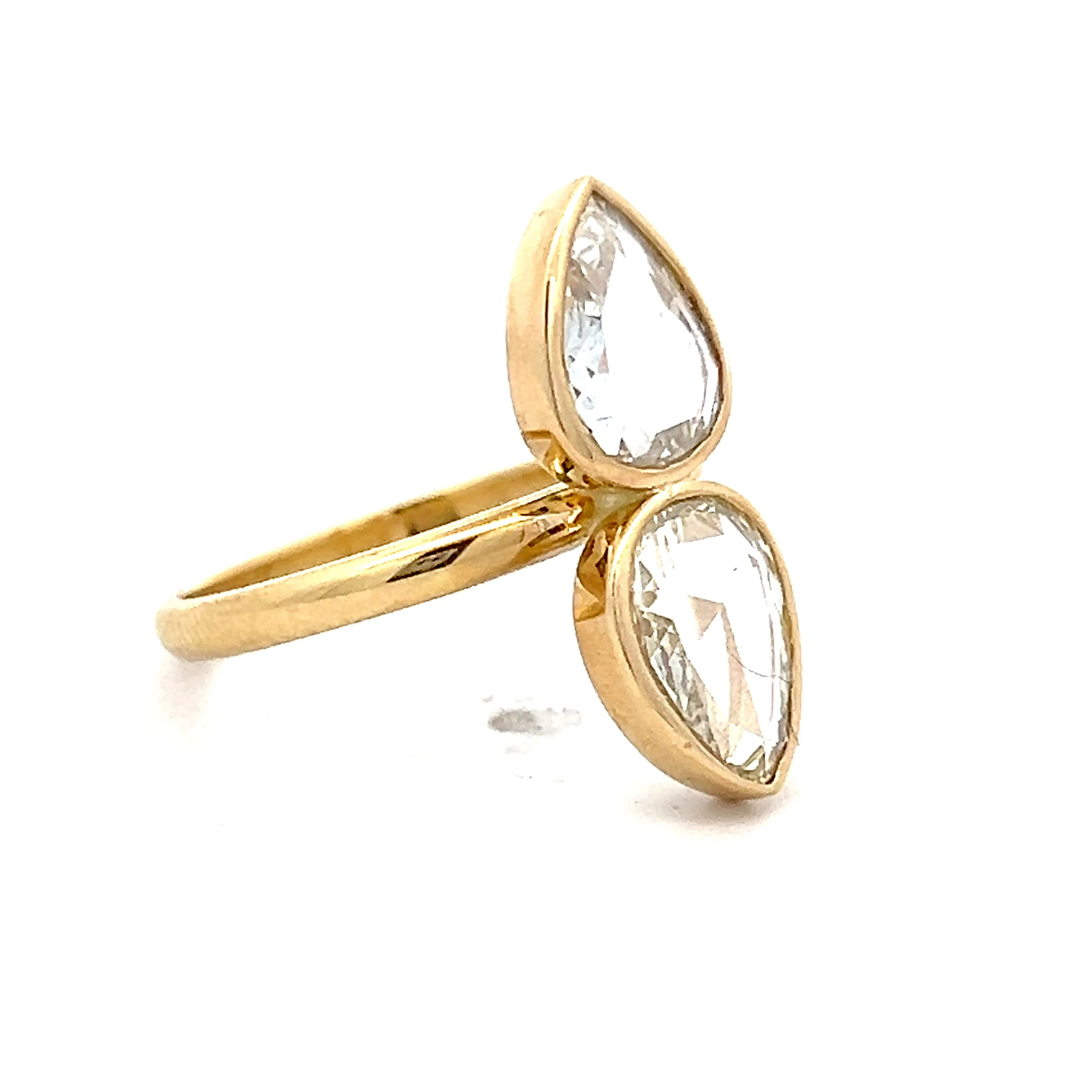 1.22 Rose Cut Diamond Right Hand Ring in 18k - Image 3
