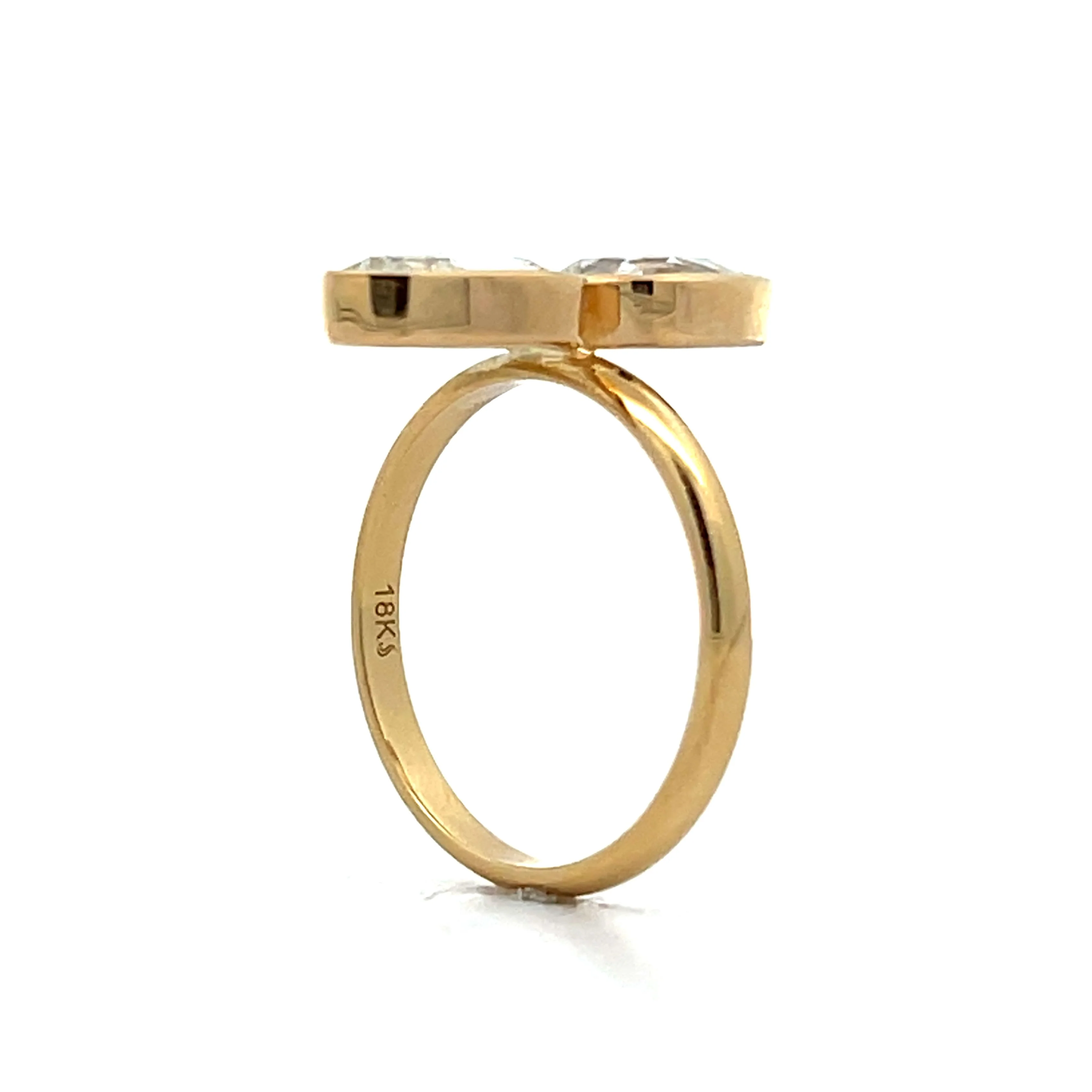 1.22 Rose Cut Diamond Right Hand Ring in 18k - Image 5