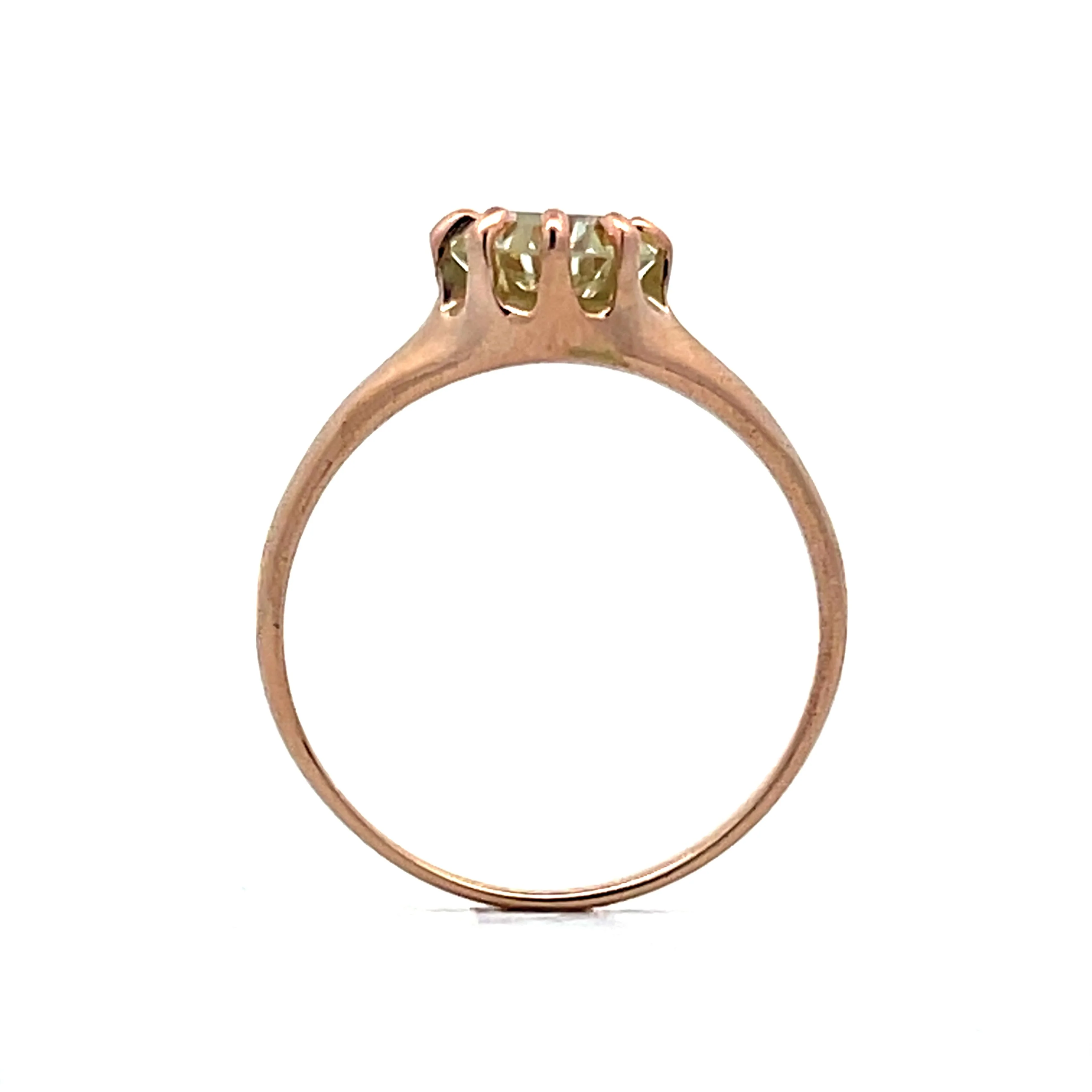 1.22 Victorian Solitaire Diamond Engagement Ring in 14k - Image 4