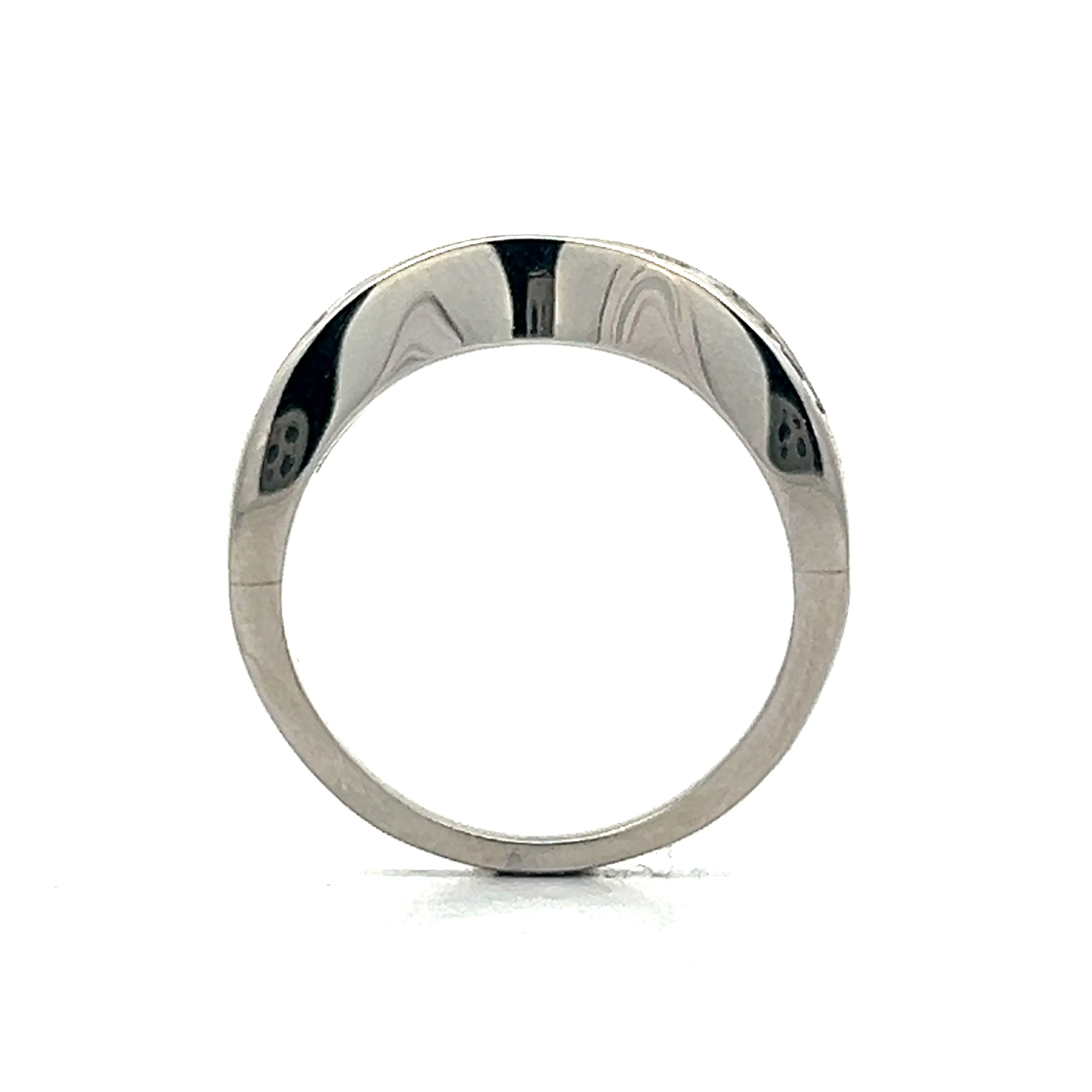 1.23 Baguette Diamond Contoured Wedding Band in Platinum - Image 4