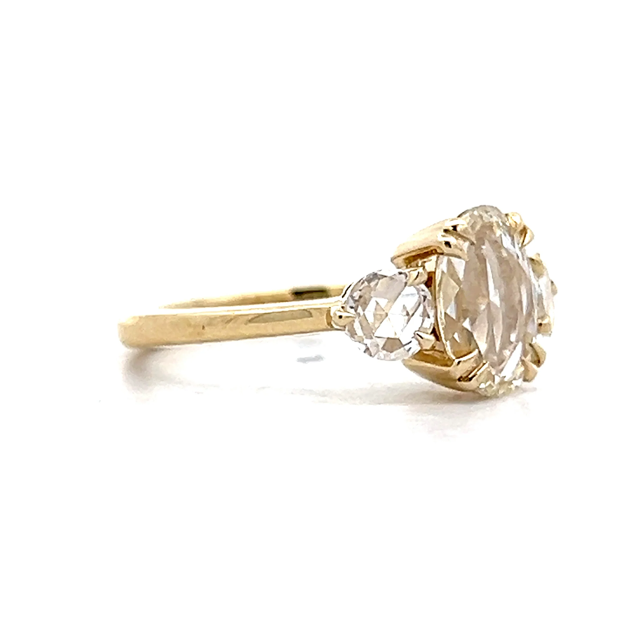1.23 Rose Cut Diamond Engagement Ring in 14k - Image 3