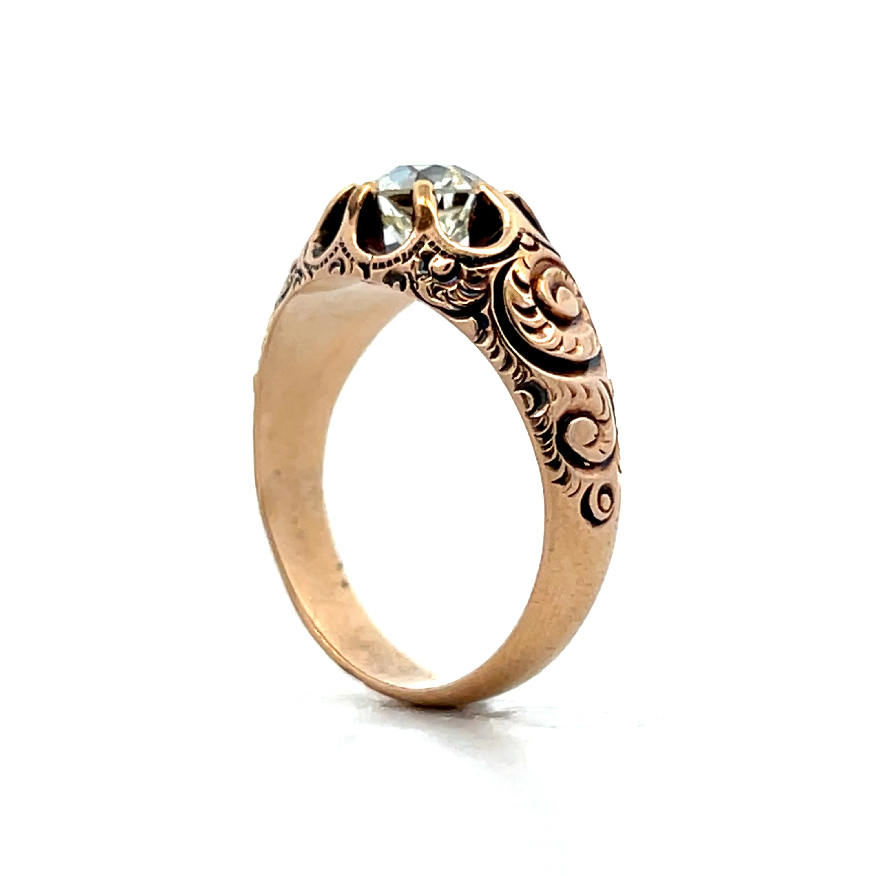 1.24 Antique Victorian Diamond Engagement Ring 10k - Image 5