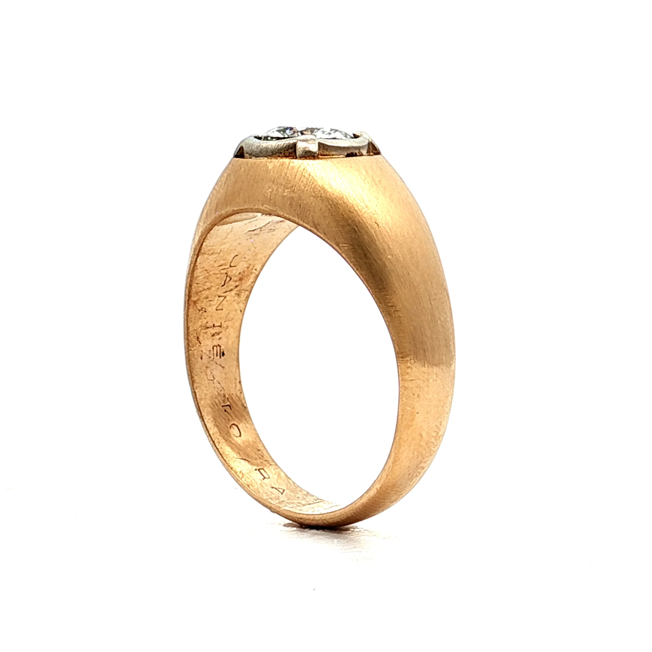 1.24 Vintage Mid-Century Diamond Engagement Ring 14k - Image 5